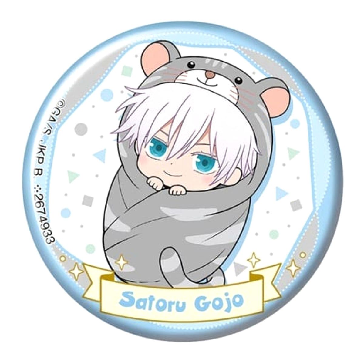 Jujutsu Kaisen Satoru Gojo Punitop Okurumi Tiger Assort Vol.2 Hologram Can Badge Buttons [USED]