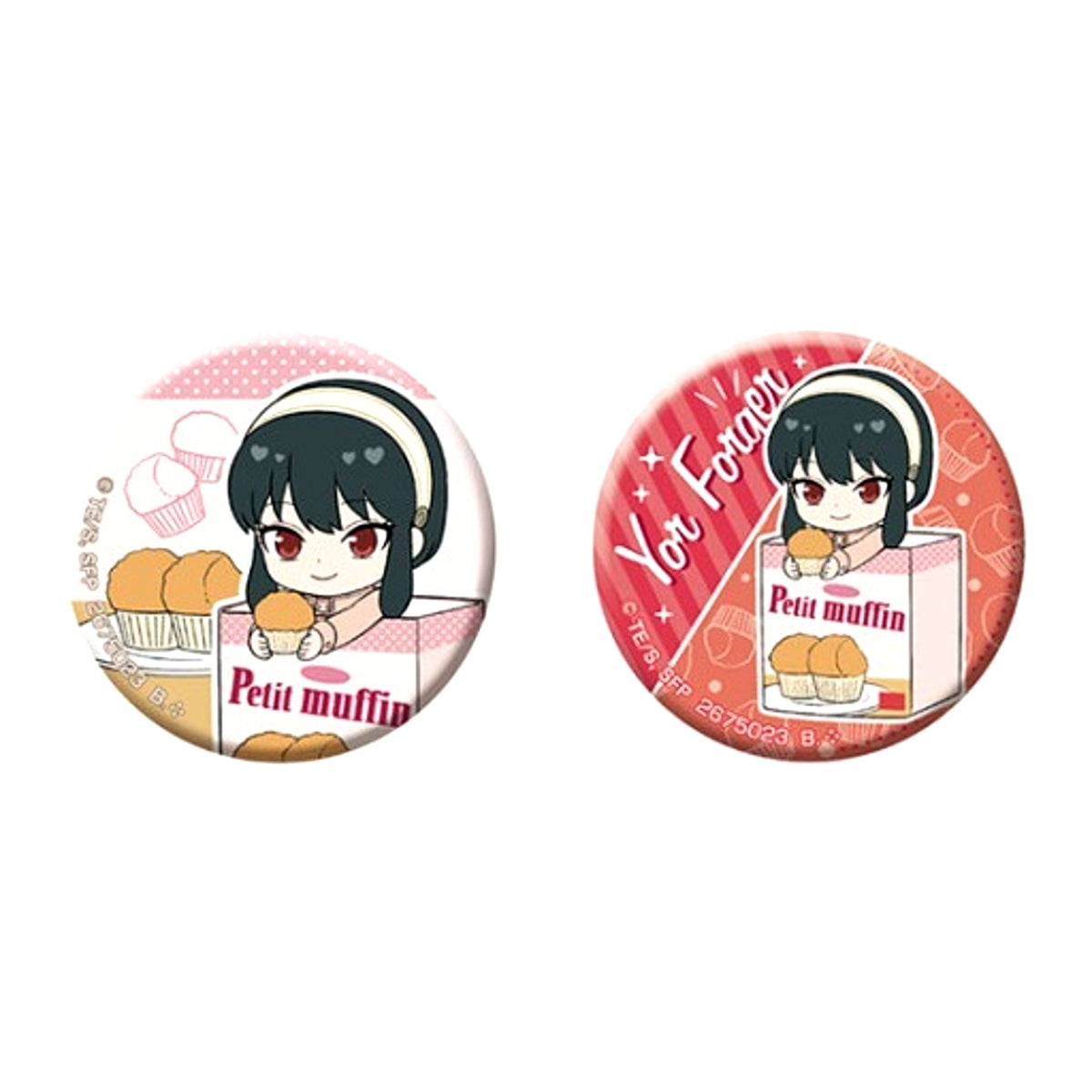 Yor Spy x Family Punitop Package Assort Hologram Button 2 Piece Set [USED]