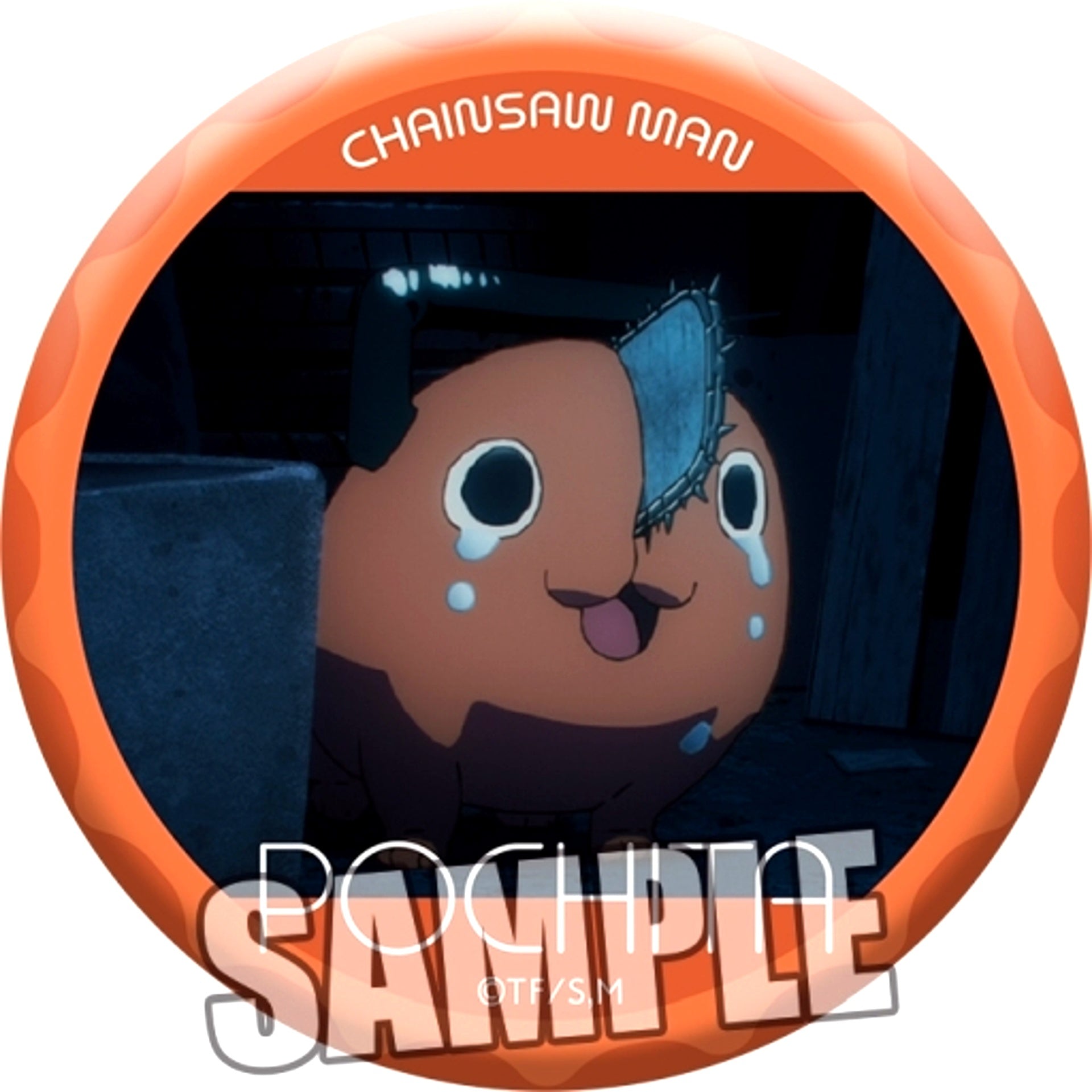 Pochita Chainsaw Man Trading Matte Button [USED]