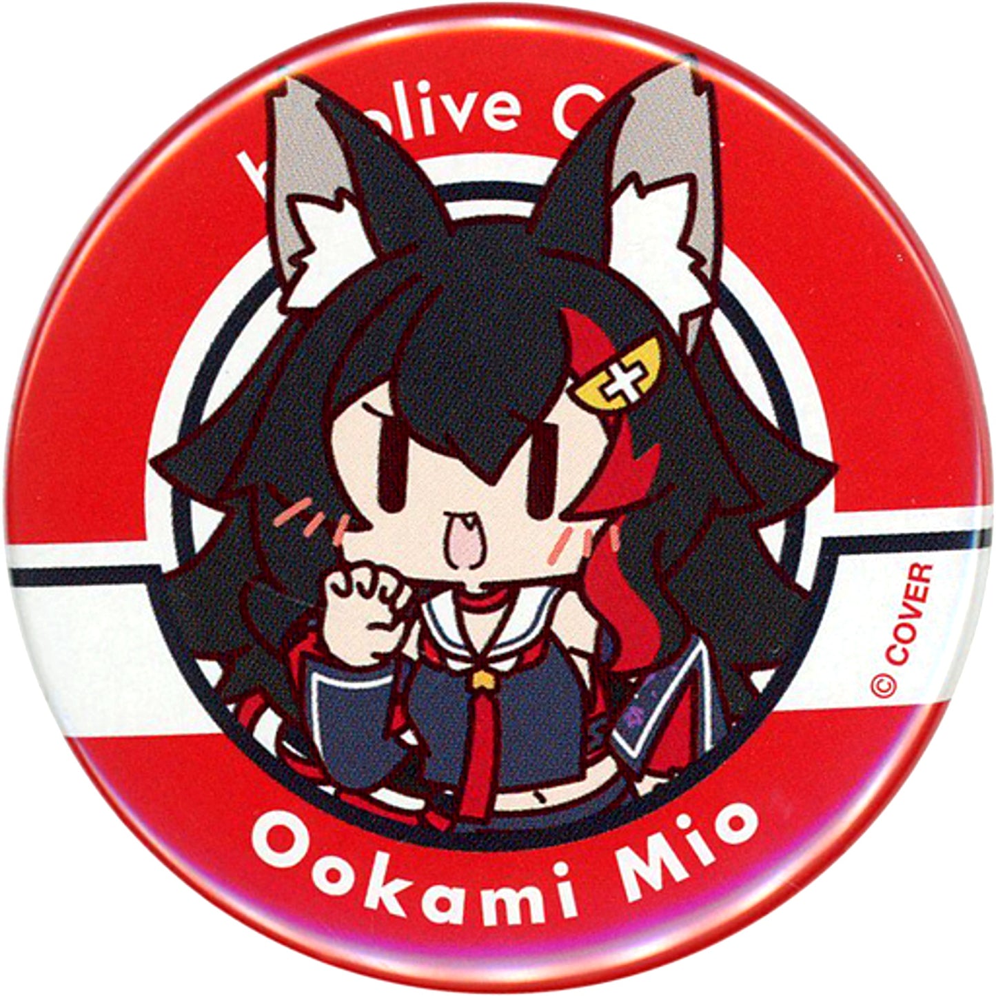 Ookami Mio Virtual YouTuber Hololive Button hololiveCITY ATTRACTIONS [USED]