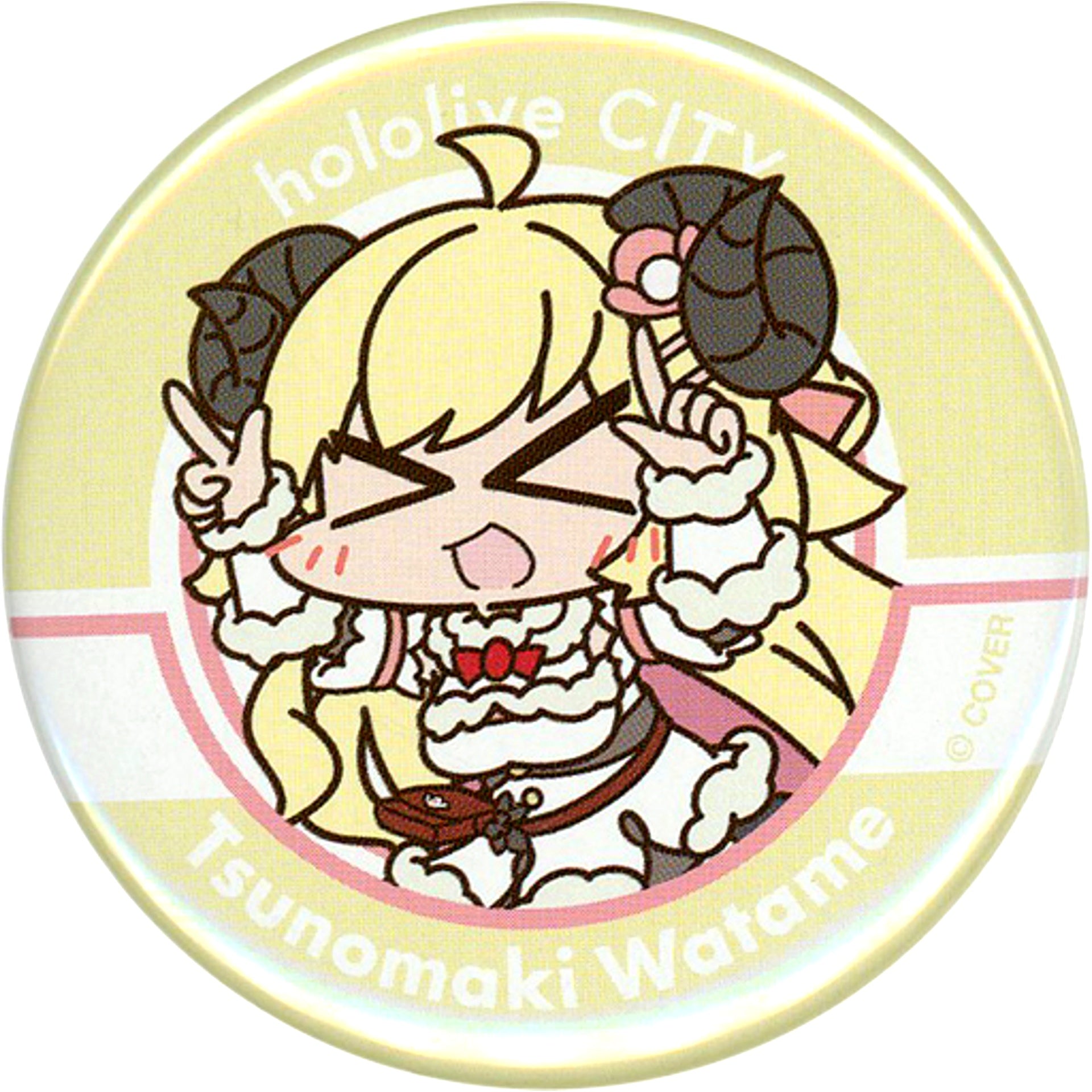 Tsunomaki Watame Hololive Button hololiveCITY ATTRACTIONS [USED]