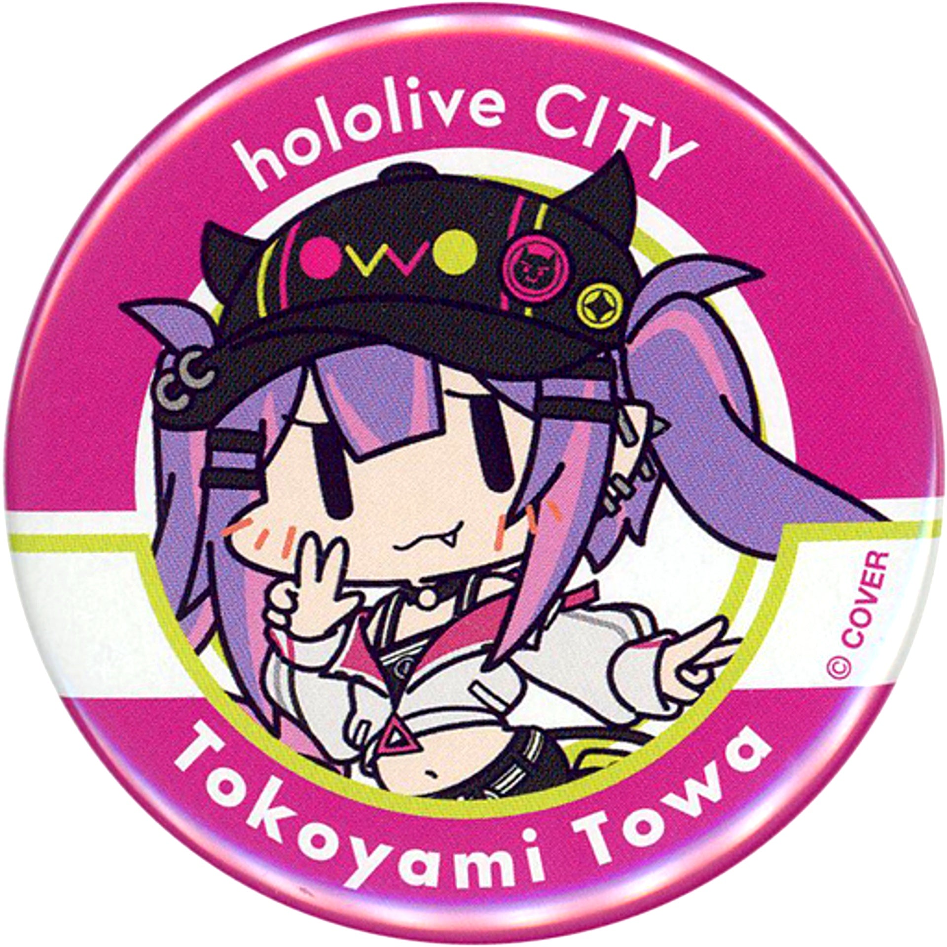 Tokoyami Towa Virtual YouTuber Hololive Button hololiveCITY ATTRACTIONS [USED]