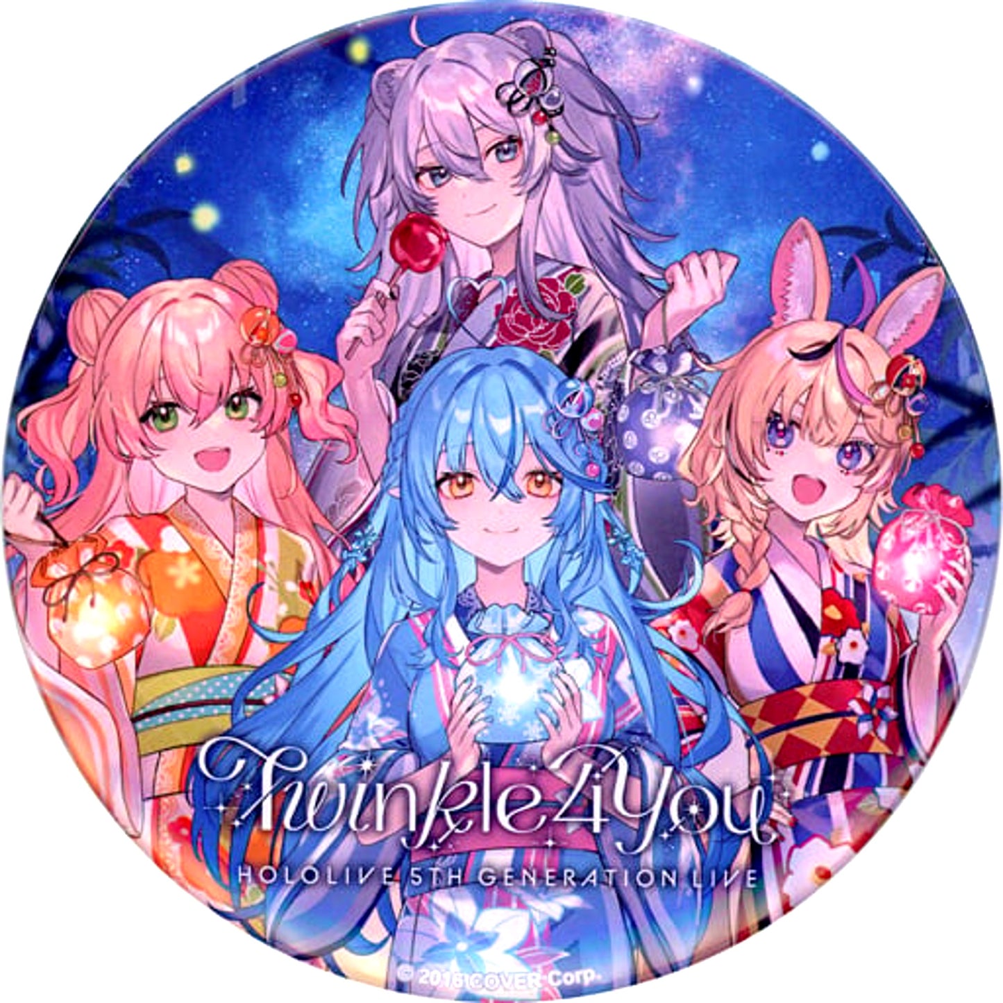 Group Virtual YouTuber Hololive 5th Generation Live Twinkle 4 You Button Cheer Set Bonus [USED]