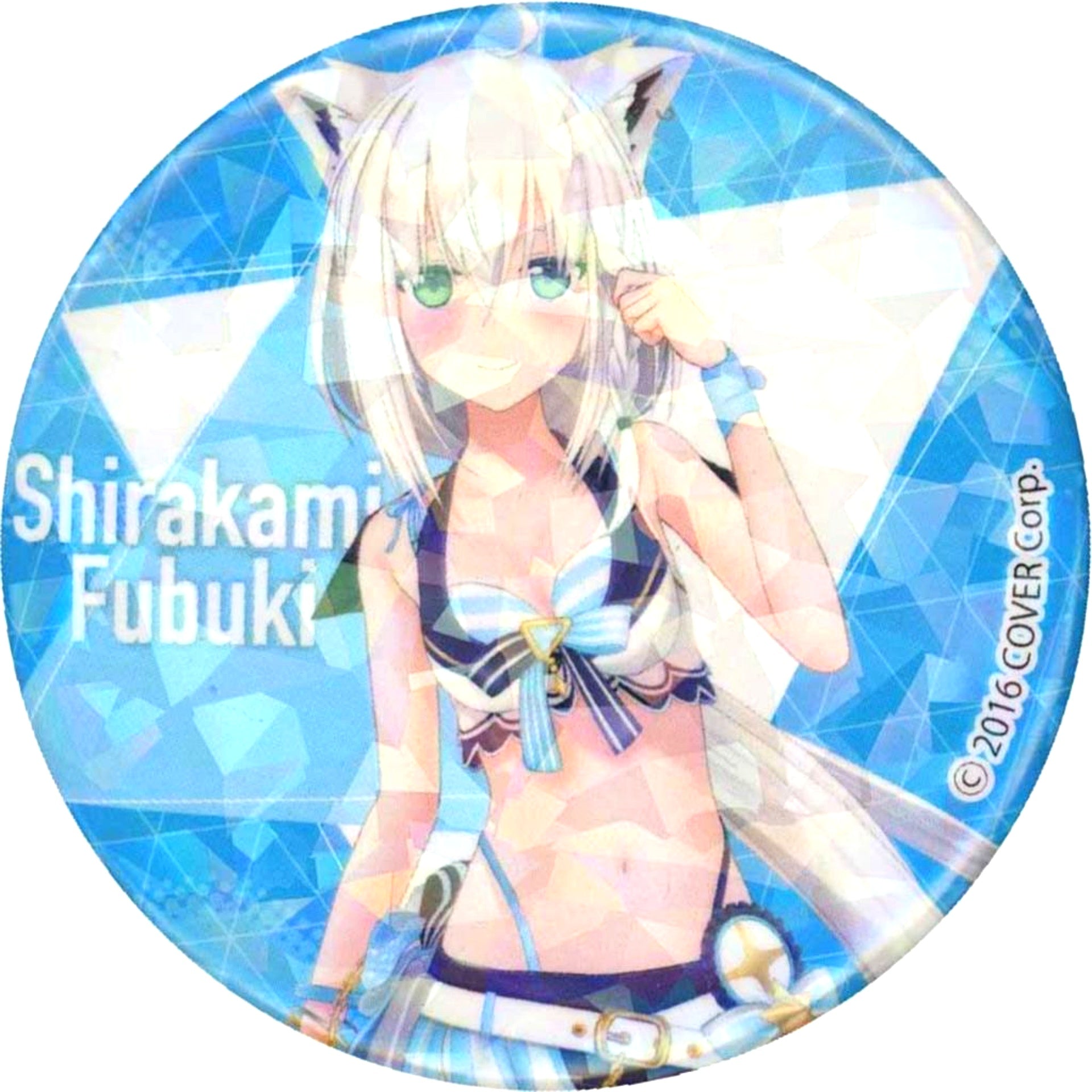 Shirakami Fubuki Hololive Hologram Ver. Swimsuit Ver. Button Hololive Summer 2023 in Marui [USED]