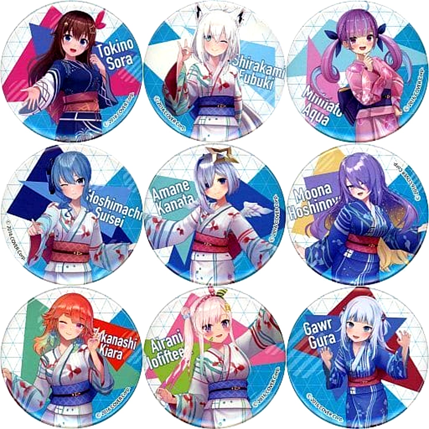 Virtual YouTuber hololive hololive Summer 2023 in Marui Button Yukata Ver. Complete Set of 9 [USED]