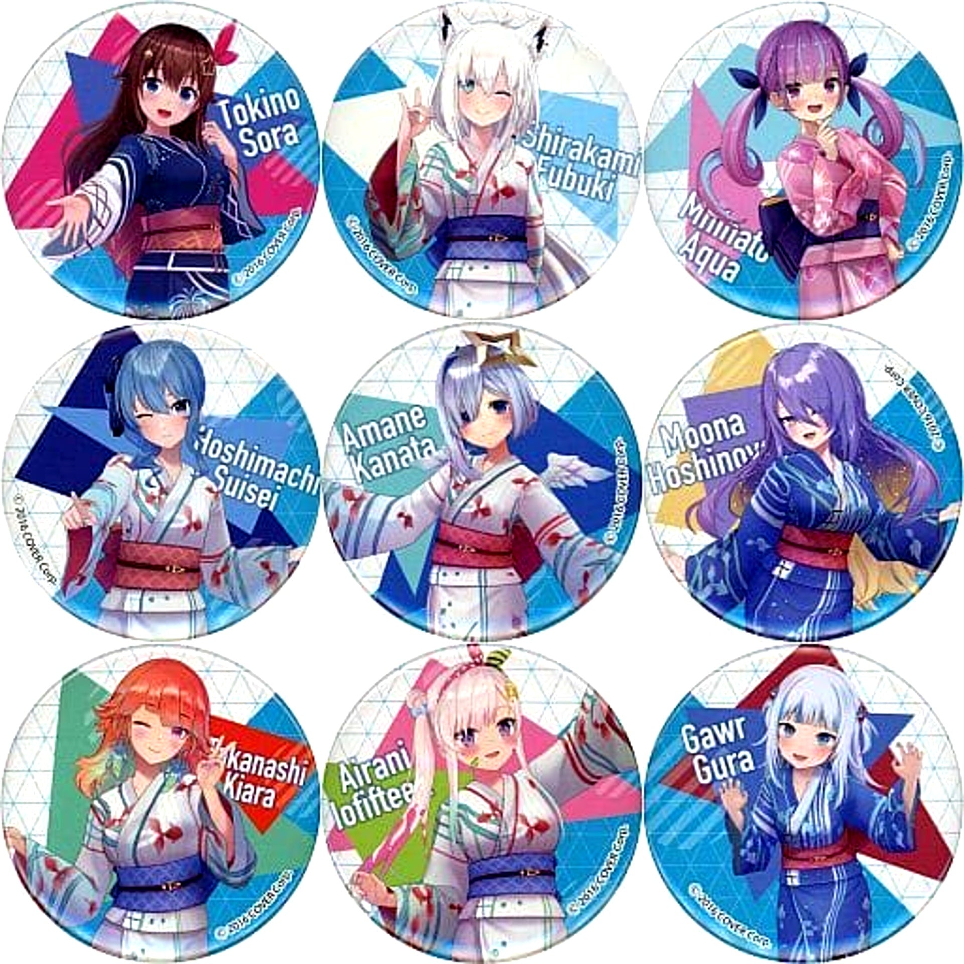 Virtual YouTuber hololive hololive Summer 2023 in Marui Button Yukata Ver. Complete Set of 9 [USED]