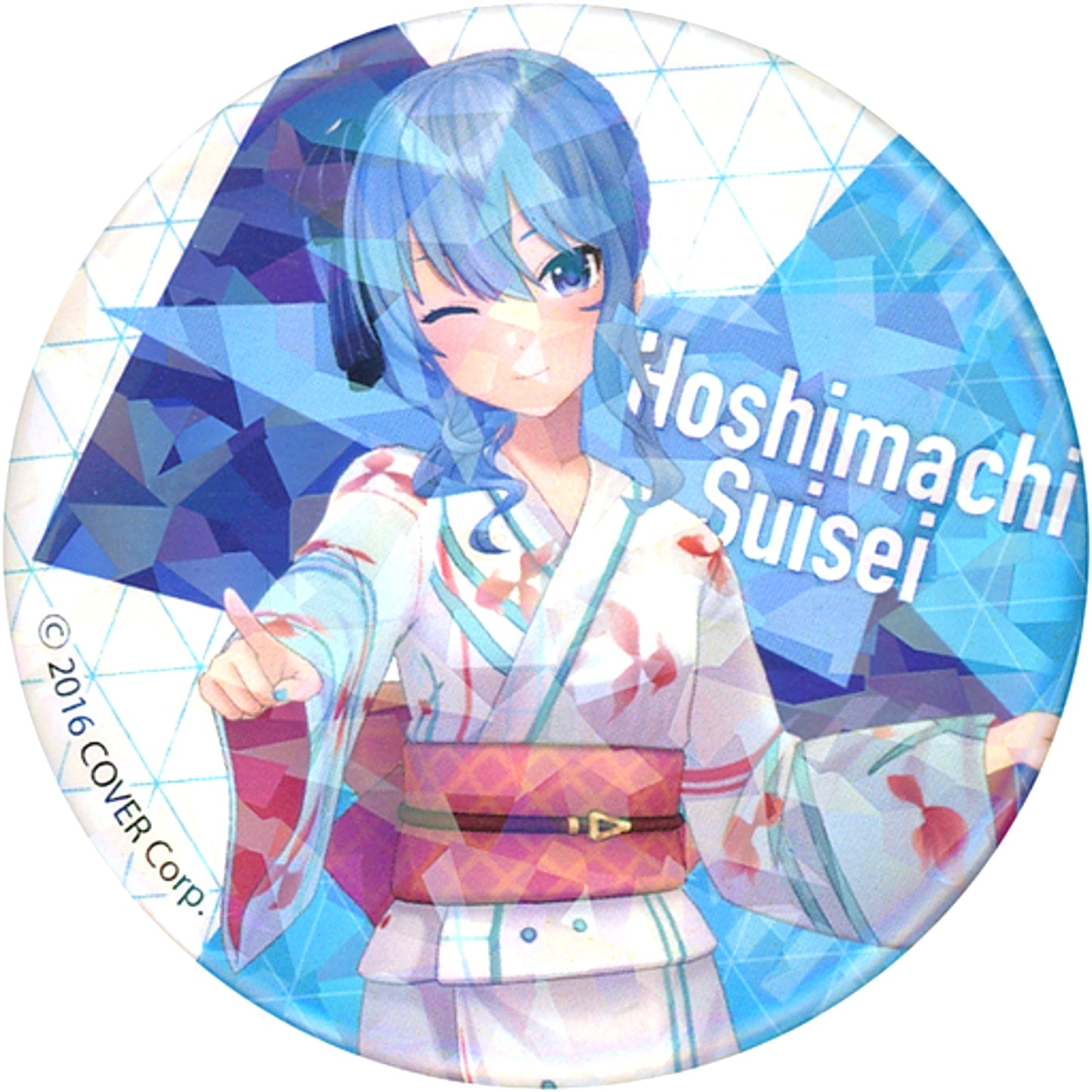 Hoshimachi Suisei Hololive Hologram Ver. Yukata Ver. Button Hololive Summer 2023 in Marui [USED]