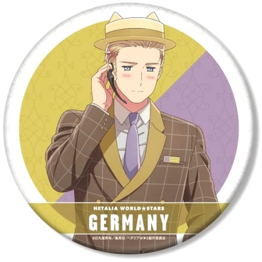 Hetalia World Stars Germany Amusement Park Ver. Newly Drawn Illustration BIG Can Badge Buttons [USED]