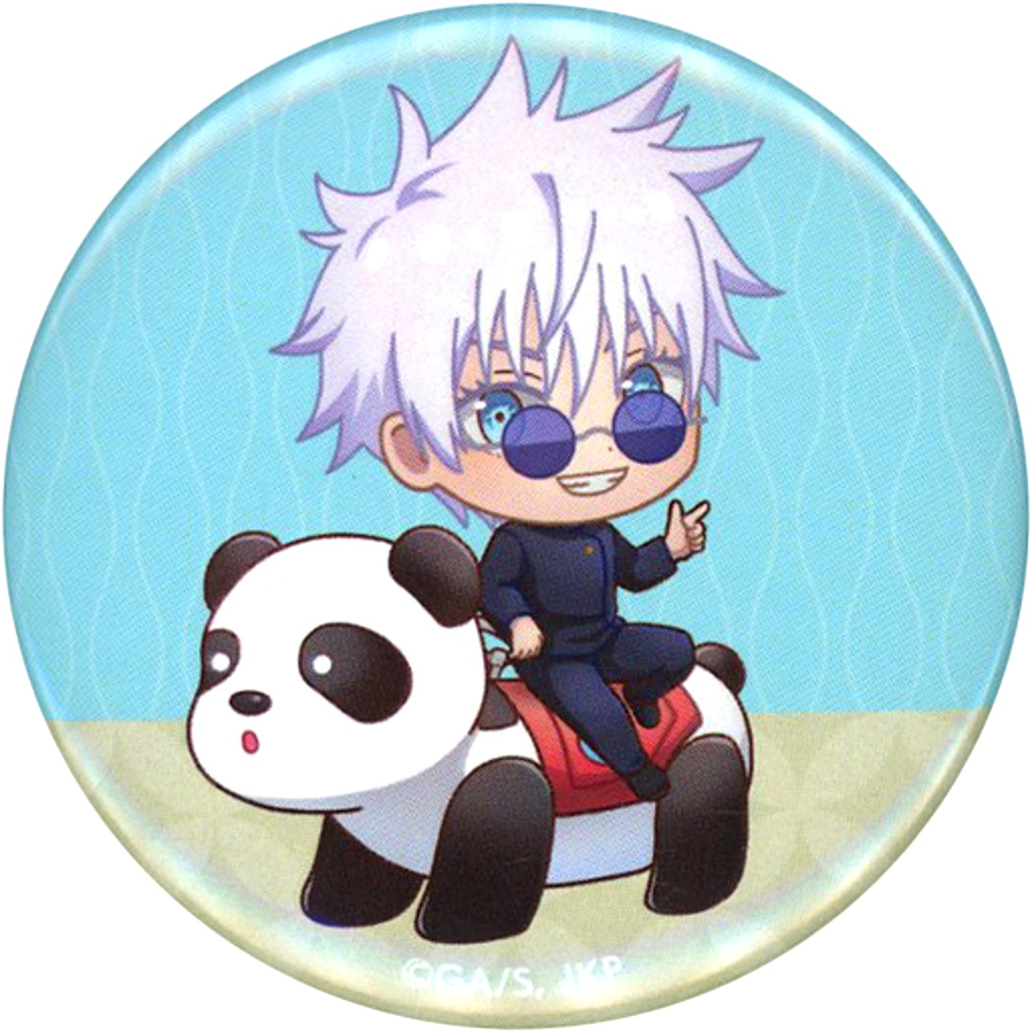 Satoru Gojo Jujutsu Kaisen Kaigyoku Tamaori Trading Button Chibi Chara Attraction Ver. Distant Asakusa Hanayashiki [USED]