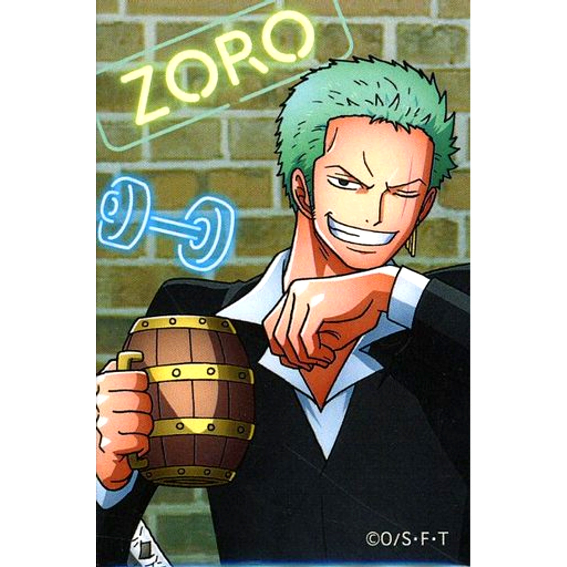 Roronoa Zoro One Piece Square Button [USED]