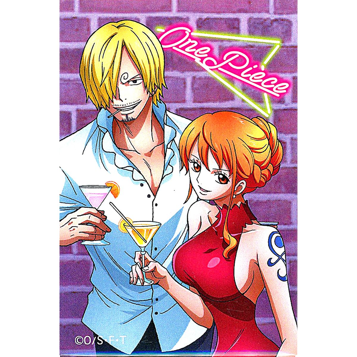 Nami & Sanji One Piece Square Button [USED]