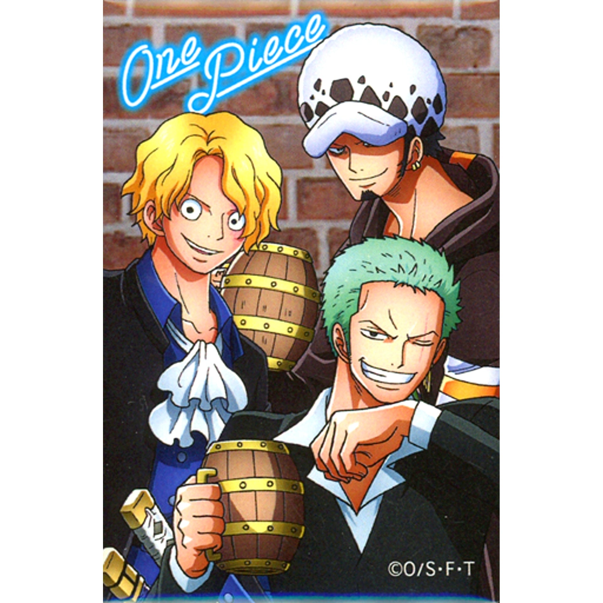 Zoro & Law & Sabo One Piece Square Button [USED]