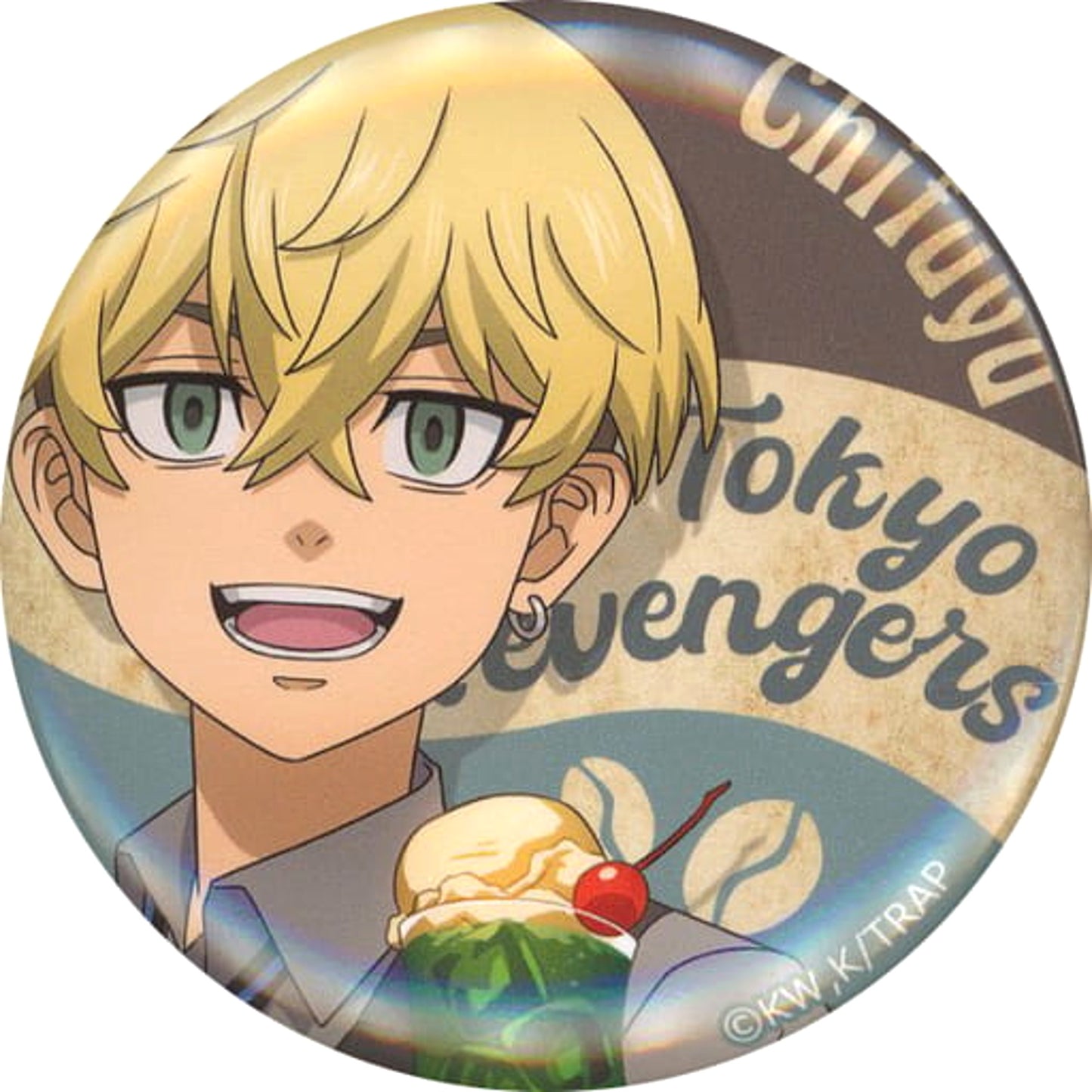 Chifuyu Matsuno Tokyo Revengers Charat Kuji Biker's Caffe Blind Packaged Button Prize S [USED]
