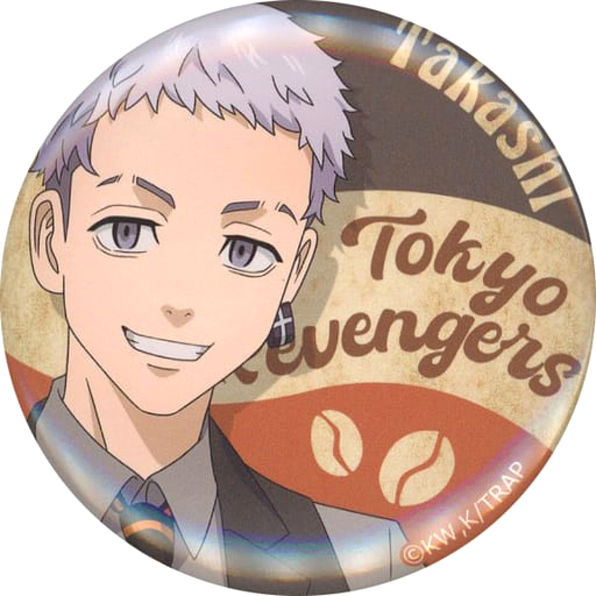 Tokyo Revengers Takashi Mitsuya Charat Kuji Biker's Caffe Blind Packaged Can Badge Prize S Buttons [USED]