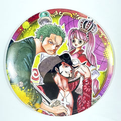 One Piece Zoro Dracule Mihawk Perona Collection Can Badge Big Strongest Trio Ver. Buttons [USED]