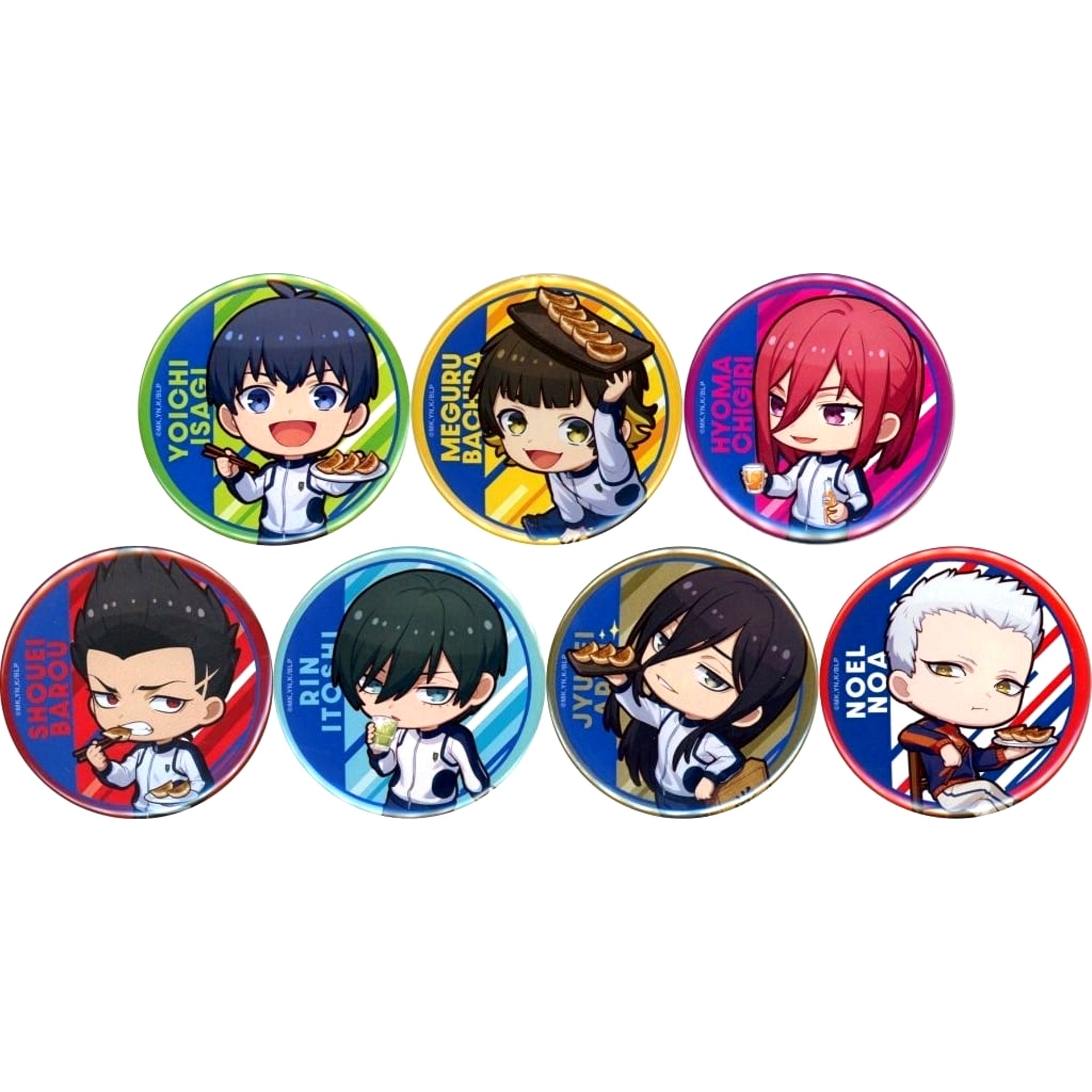 Blue Lock Trading Button A Set of 7 Nikuju Gyoza no Dandadan [USED]