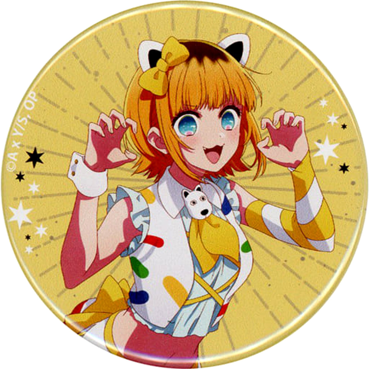 Oshi No Ko Mem-Cho Upper Body Trading Newly Drawn Can Badge Yomiuri Land Limited Buttons [USED]