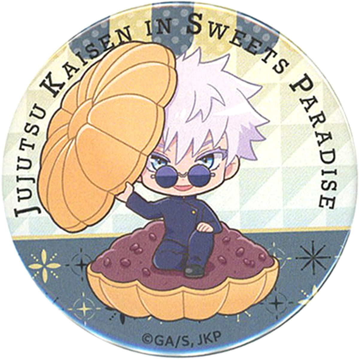 Jujutsu Kaisen Satoru Gojo Sweets Paradise Ver. Trading Can Badge A Sweets Paradise Ver. in Sweets Paradise Limited Buttons [USED]