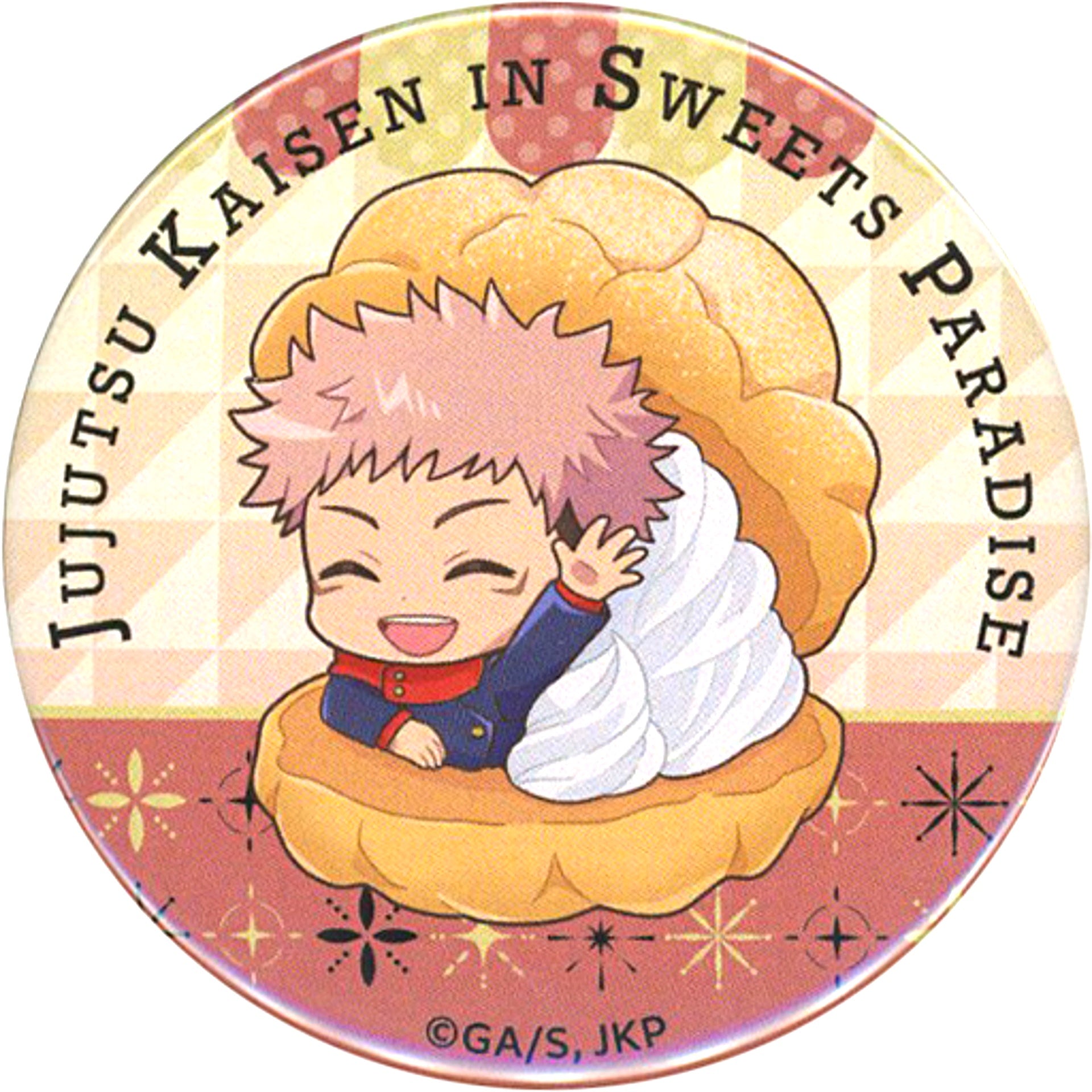 Yuji Itadori Jujutsu Kaisen in Sweets Paradise Trading Button B Sweets Paradise Ver. [USED]