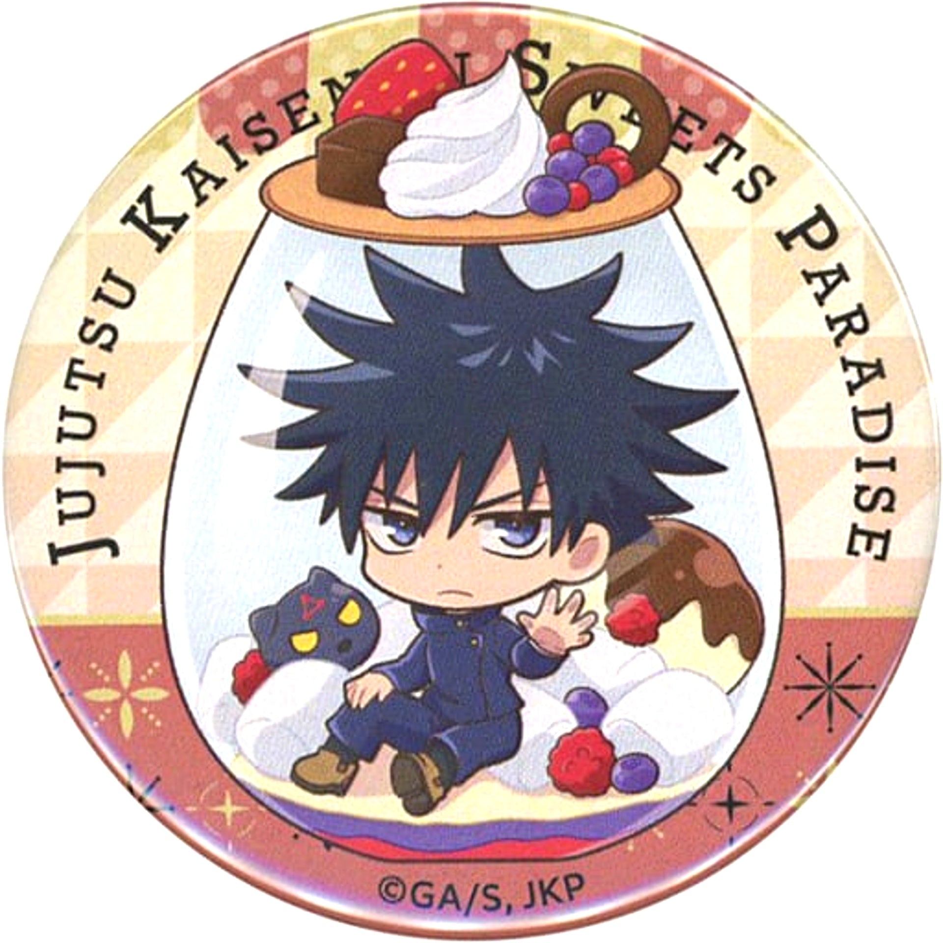 Megumi Fushiguro Jujutsu Kaisen Trading Button B Sweets Paradise Ver. in SWEETS PARADISE [USED]