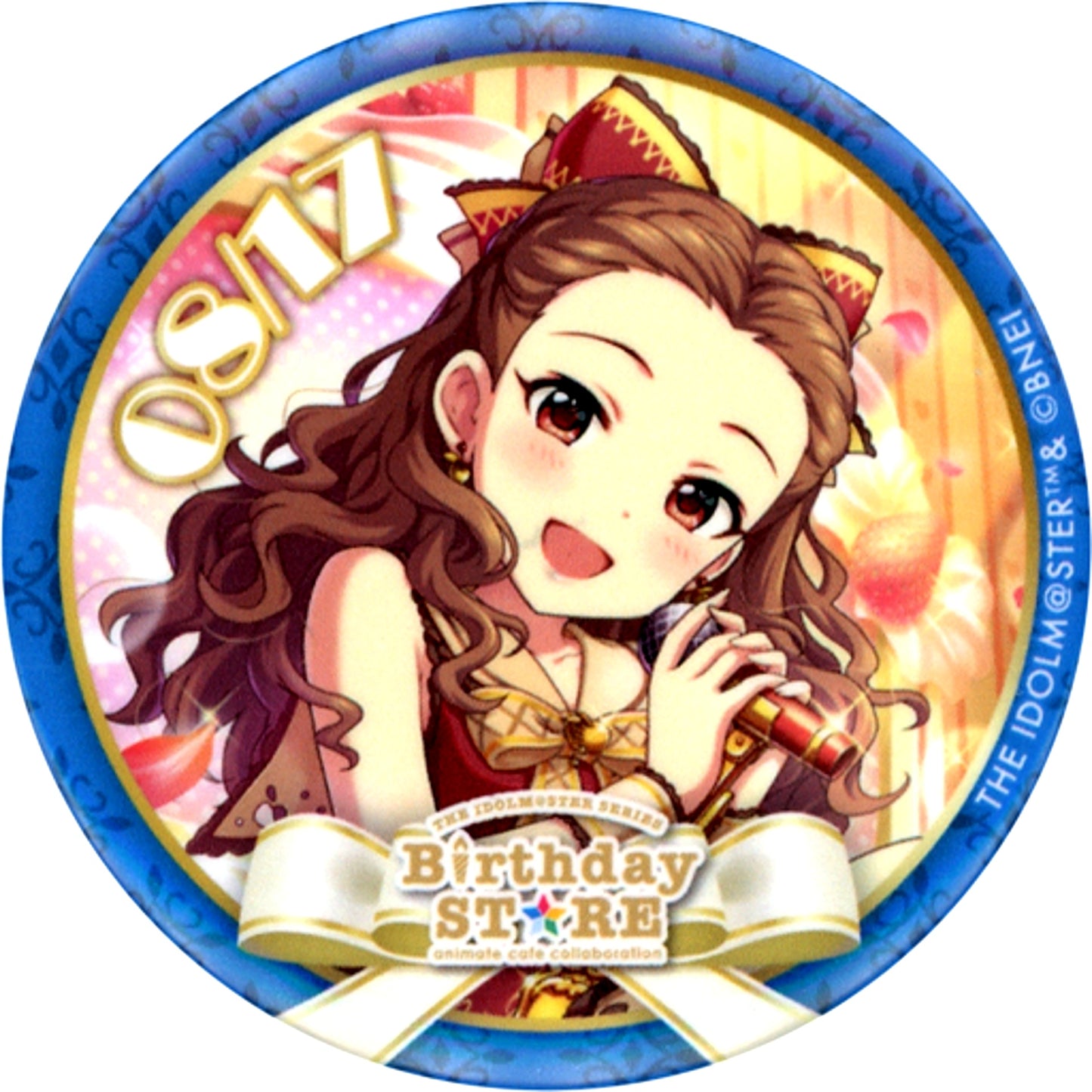 Hiromi Seki The Idolmaster Series Birthday STORE August Trading Birthday Tin Badge August Ver. Group 2 [USED]