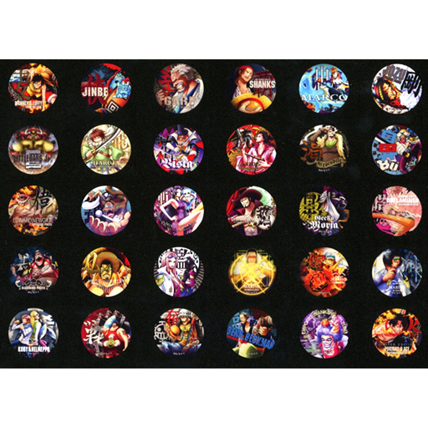 All Characters One Piece Yakara Button Complete Collection Vol. 6 Mugiwara Store Limited [USED]