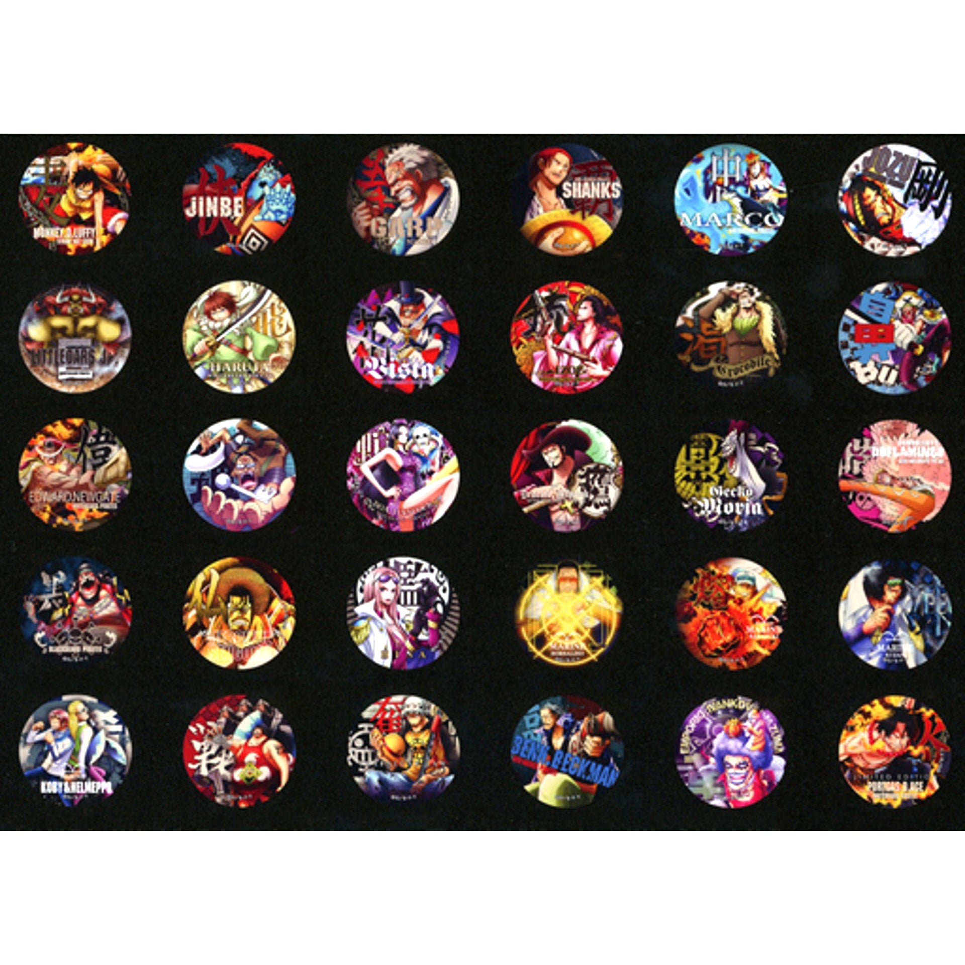 All Characters One Piece Yakara Button Complete Collection Vol. 6 Mugiwara Store Limited [USED]