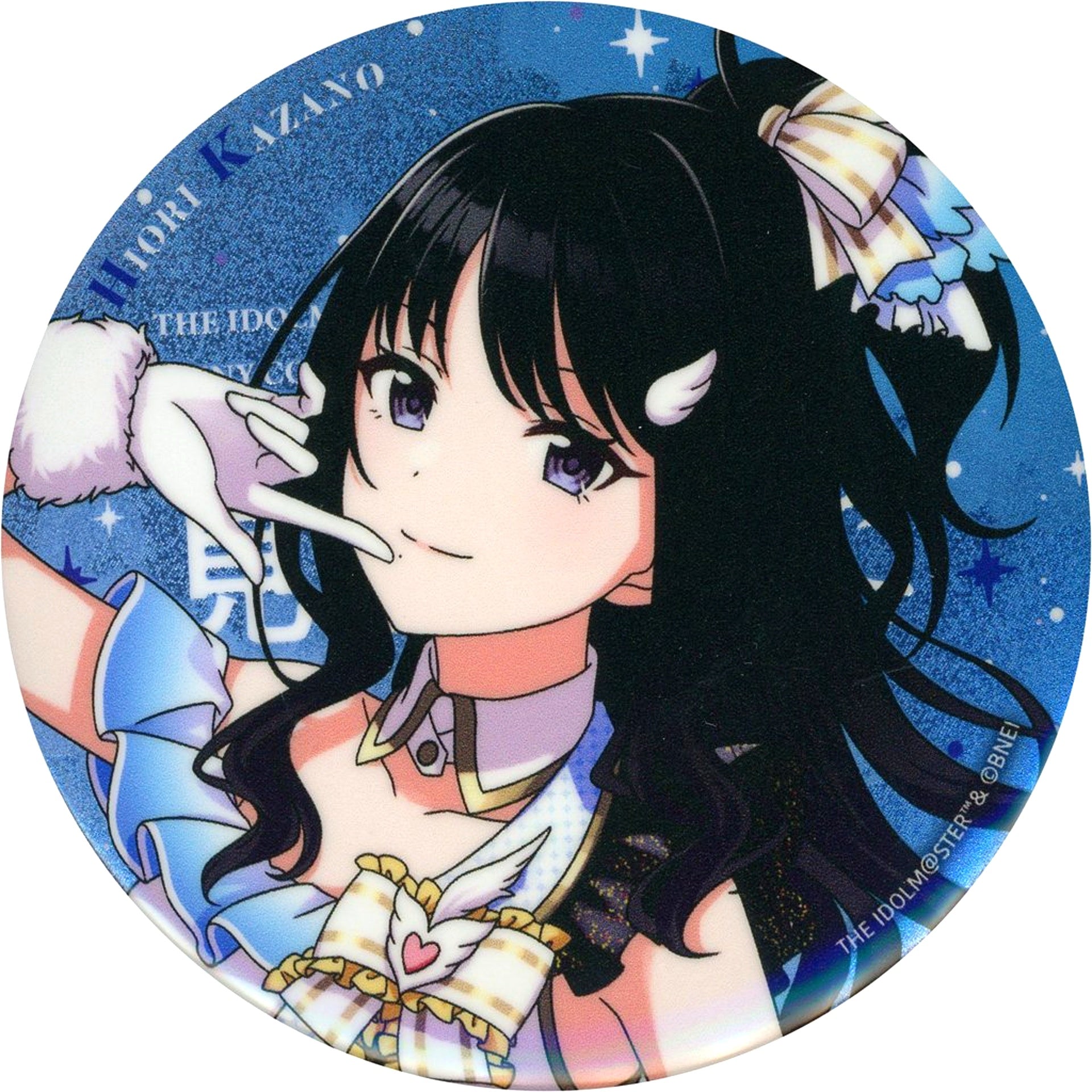 Hiori Kazano Official 75mm Glitter Tin Badge The Idolmaster Shiny Colors 5.5th Anniv LIVE Hoshi ga Miageta Sora [USED]