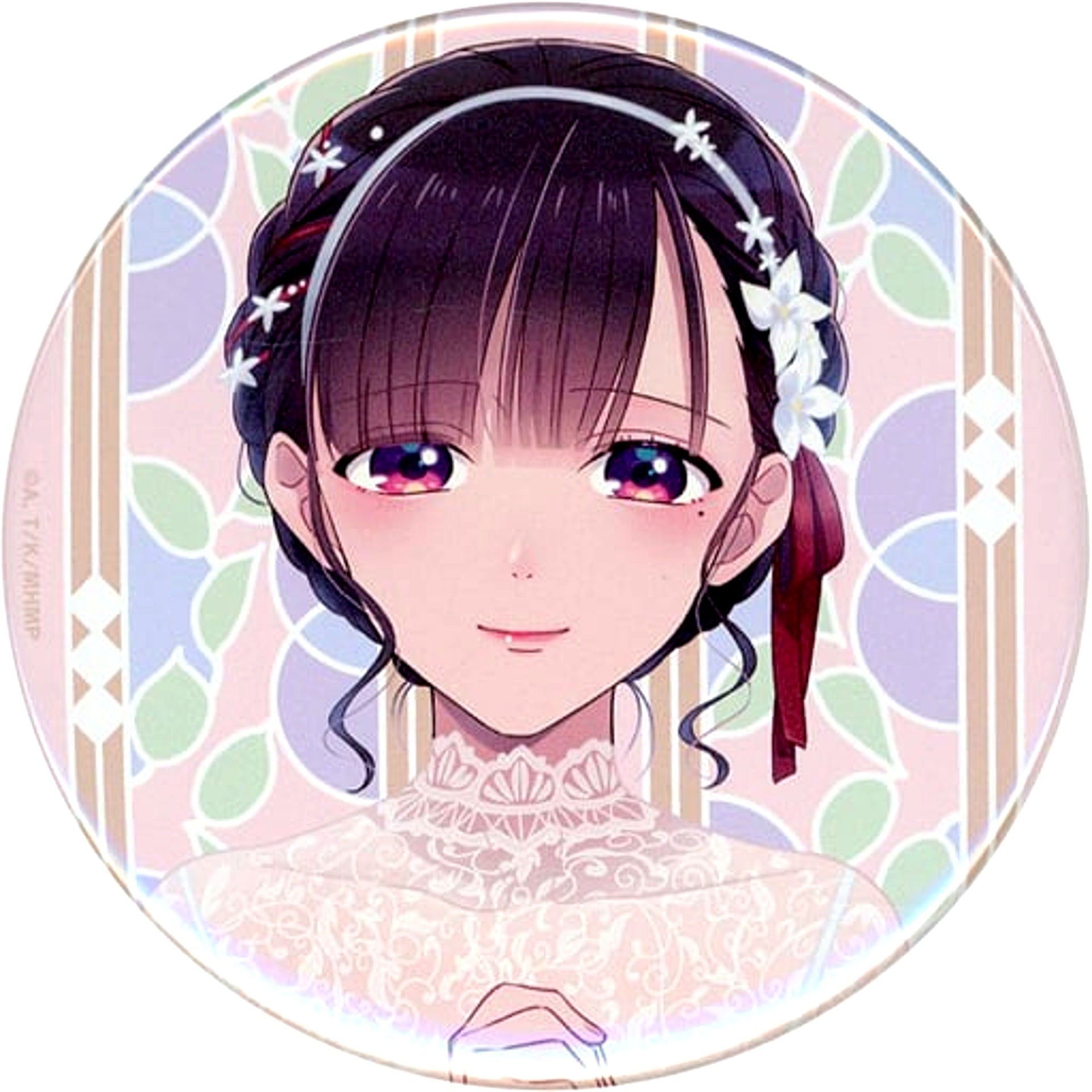 Miyo Saimori Retro Wedding Ver. My Happy Marriage 75mm Button Prize D-1 Kujibikido Online Kuji [USED]