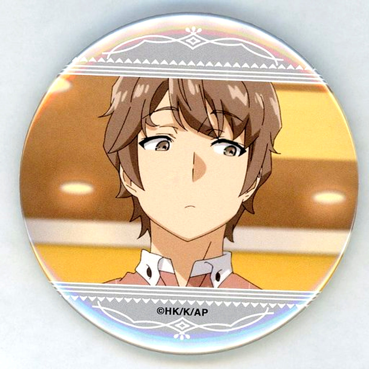 Sakuta Azusagawa Rascal Does Not Dream of a Sister Venturing Out Scene Shot 2 75mm Button D-4 Prize Kujibikido Online Kuji [USED]