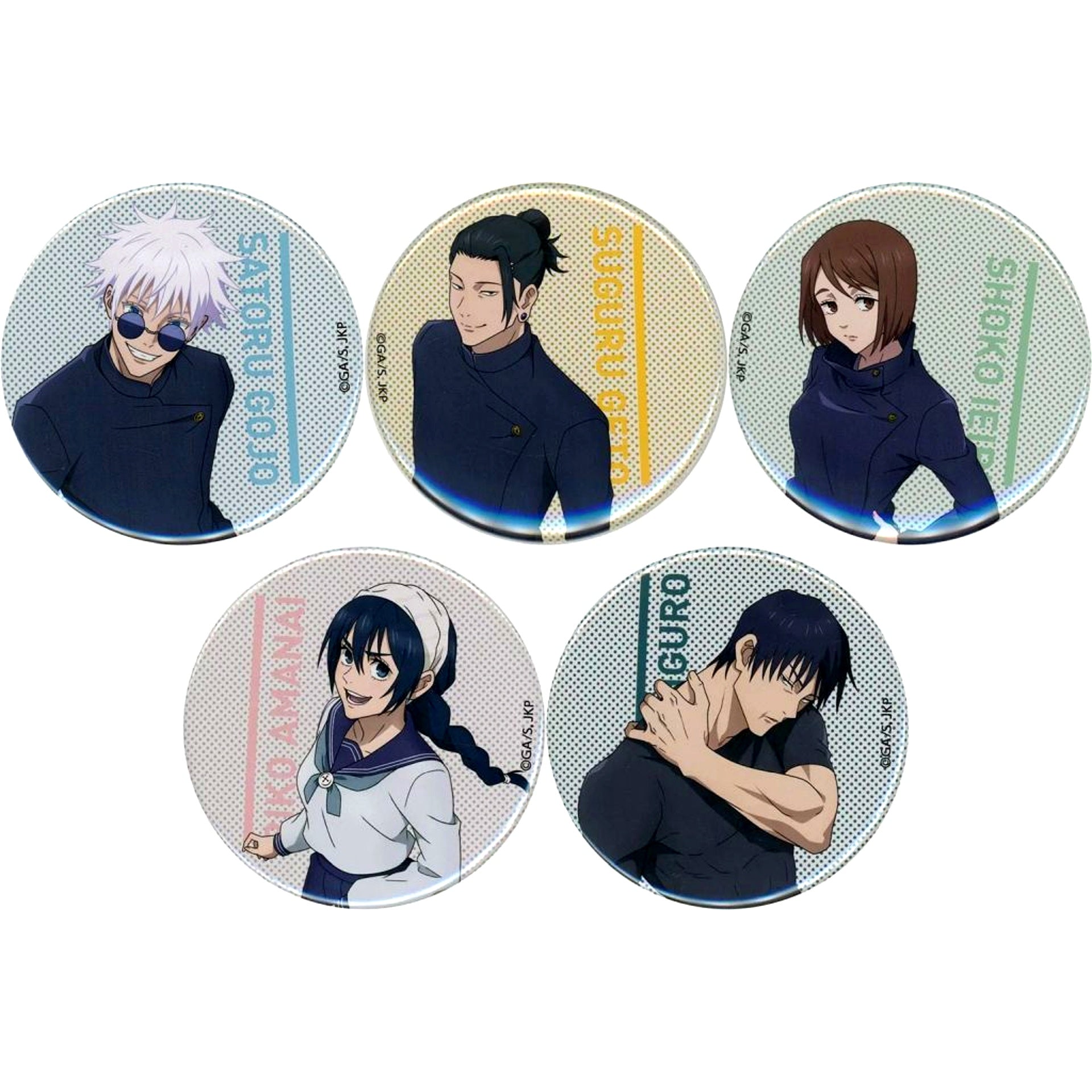 Set of 5 Jujutsu Kaisen Cafe 2023 Kaigyoku Gyokusetsu Button [USED]