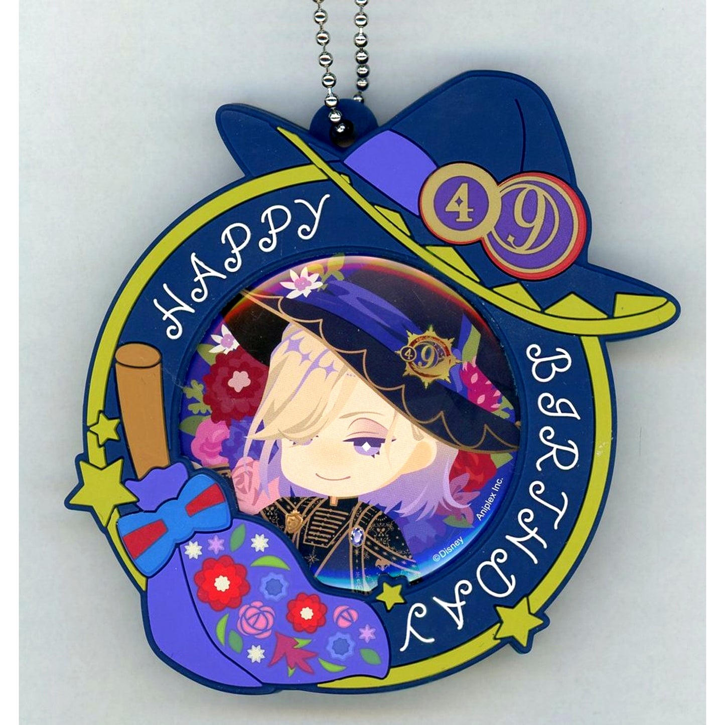 Vil Schoenheit Disney Twisted Wonderland Bloom Birthday Button with Cover Bloom Birthday Ver. Vils Birthday Memorial Goods [USED]