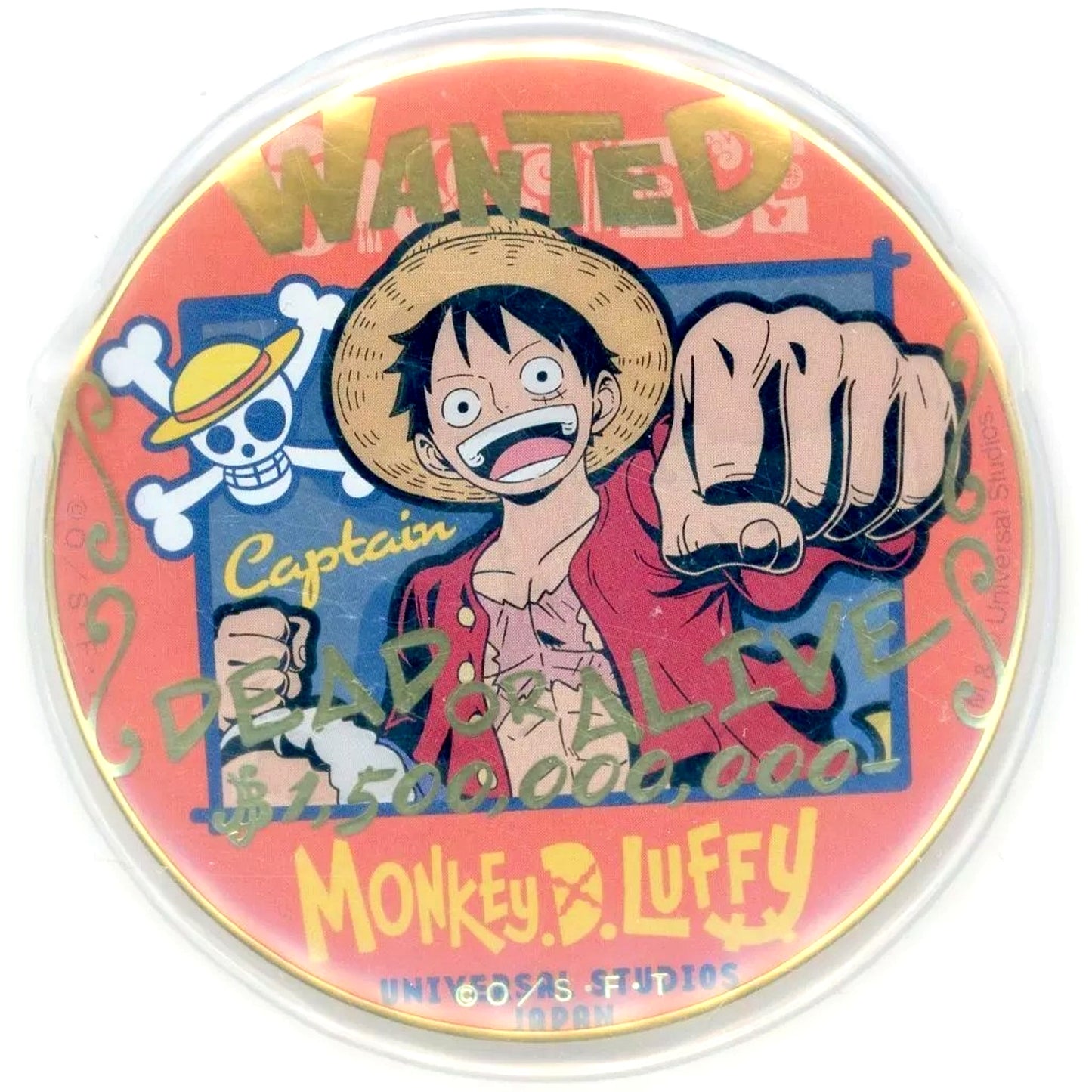 Monkey D. Luffy One Piece Premier Summer 2023 Button Collection Universal Studios Japan Limited [USED]