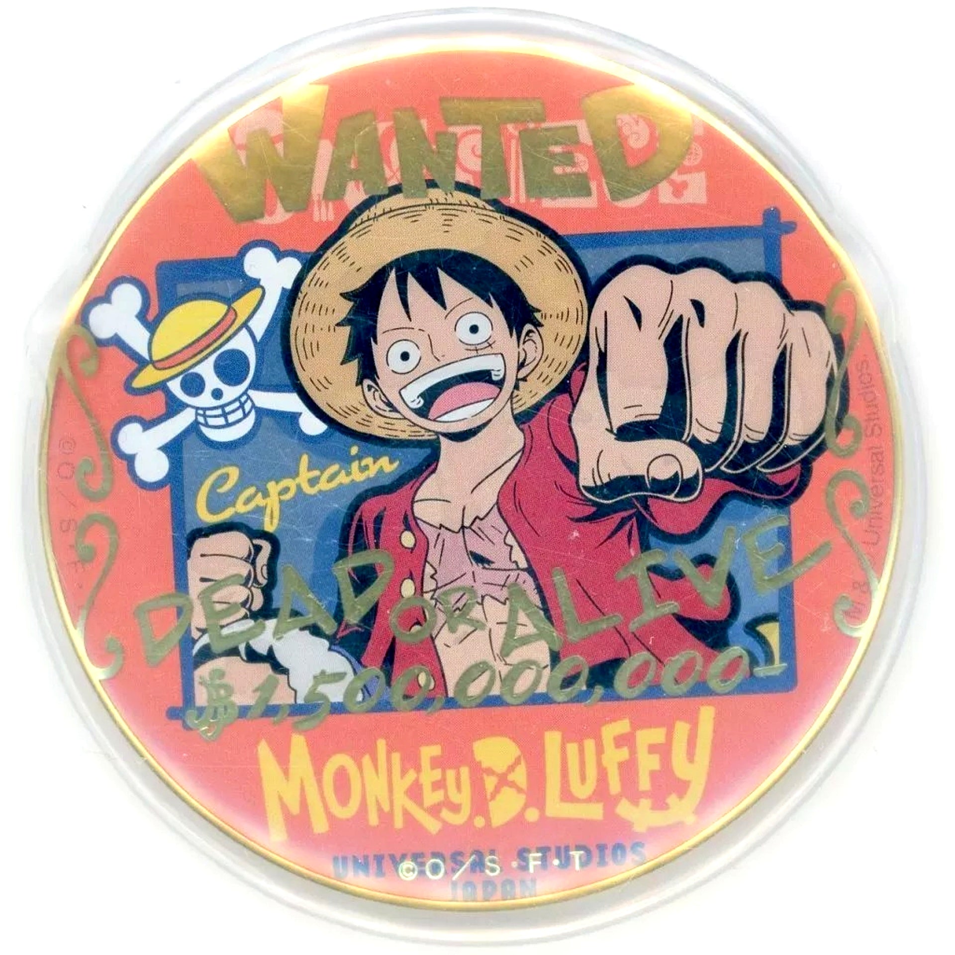 Monkey D. Luffy One Piece Premier Summer 2023 Button Collection Universal Studios Japan Limited [USED]