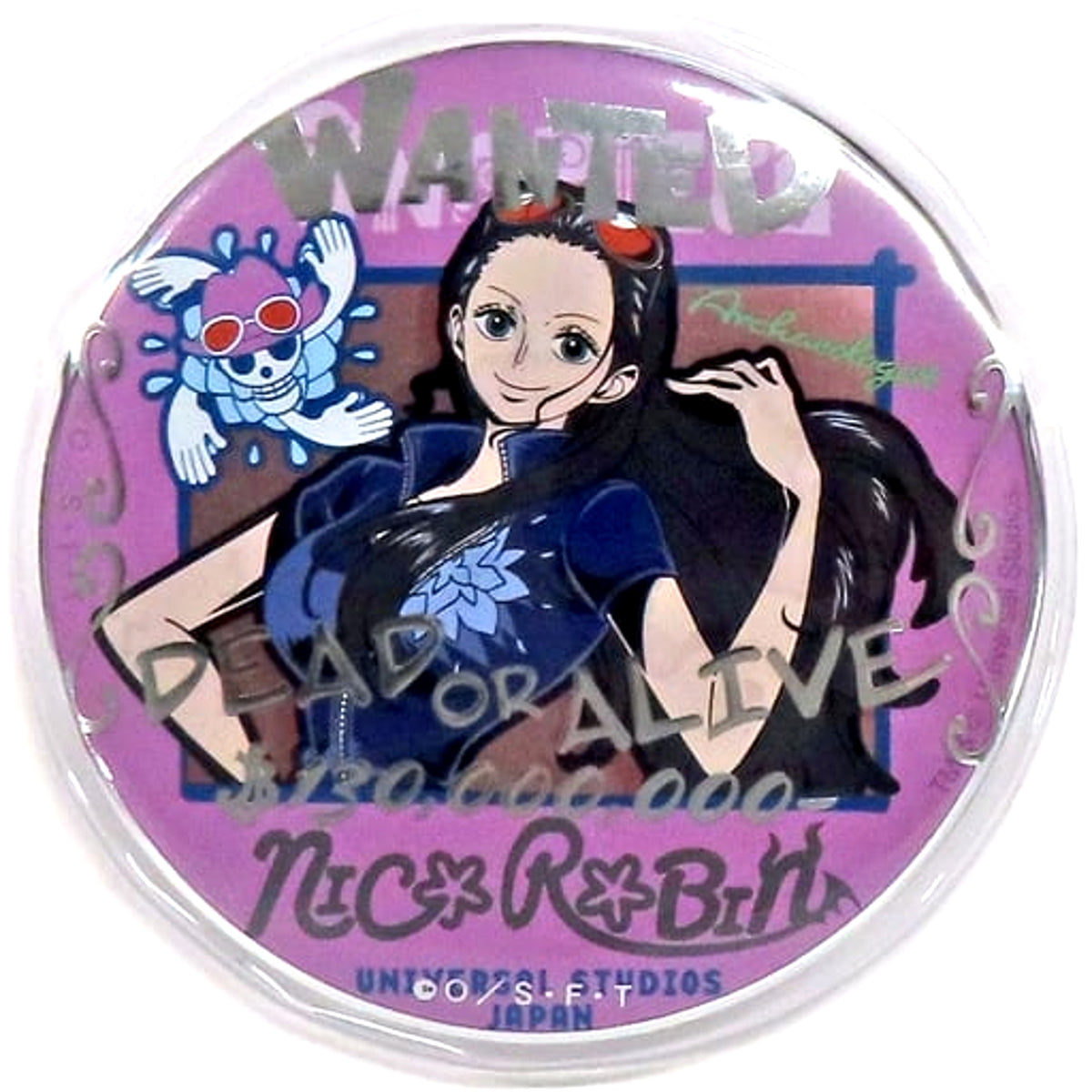 One Piece Nico Robin Premier Summer 2023 Can Badge Collection Universal Studios Japan Limited Buttons [USED]
