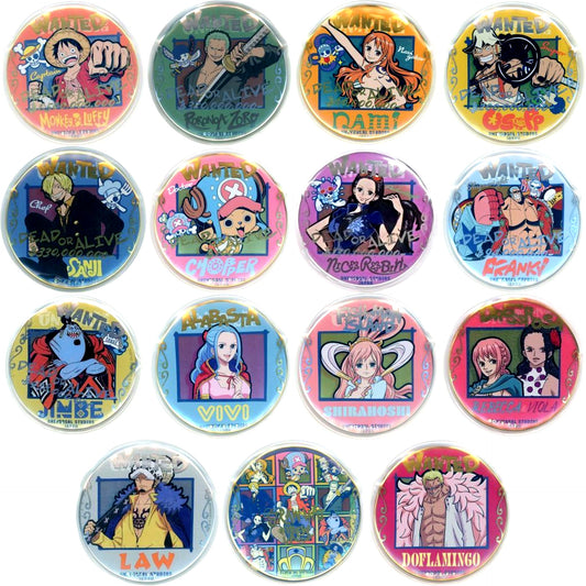Set of 16 One Piece Premier Summer 2023 Button Collection Universal Studios Japan Ltd [USED]