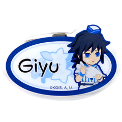Demon Slayer: Kimetsu no Yaiba Giyu Tomiokau Random Nameplate Badge A Ufotable Cafe Machi Asobi Cafe Ice Cream Cafe 2023 Limited Buttons [USED]