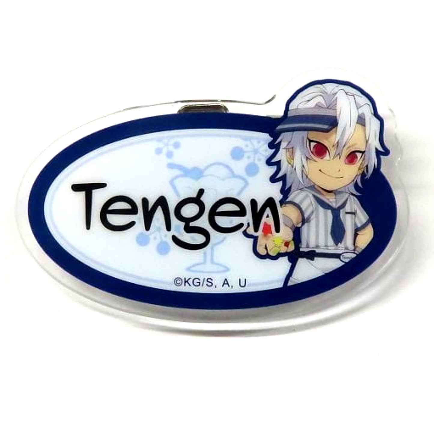 Tengen Uzui Demon Slayer: Kimetsu no Yaiba Random Nameplate Badge B x ufotable Cafe Machi Asobi CAFE Ice Cream Cafe 2023 [USED]