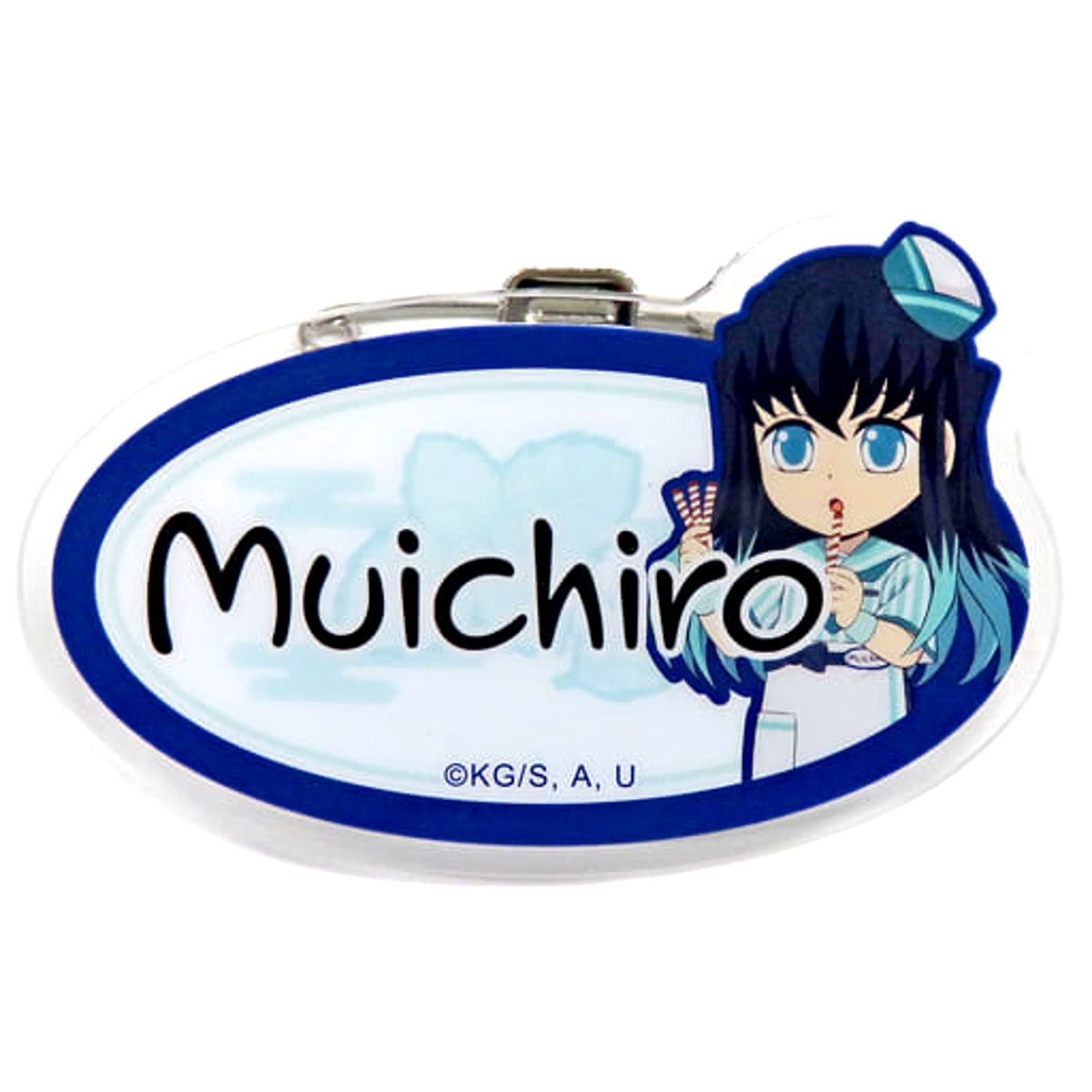 Demon Slayer: Kimetsu no Yaiba Muichirou Tokitou Random Nameplate Badge B Ufotable Cafe Machi Asobi Cafe Ice Cream Cafe 2023 Limited Buttons [USED]