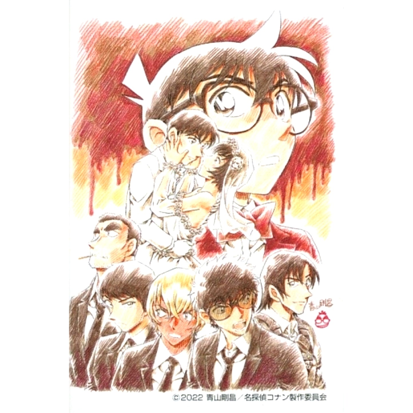 Teaser Poster Design Detective Conan The Bride of Halloween Square Button [USED]