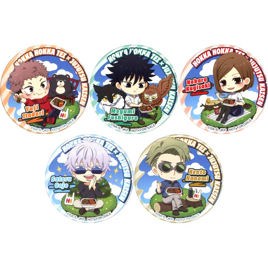 Kento Nanami & Others Jujutsu Kaisen All 5 Types Set Original Button Hokkahokkatei Limited Harapeko o Harae! Campaign 1st Target Product Purchase Bonus [USED]