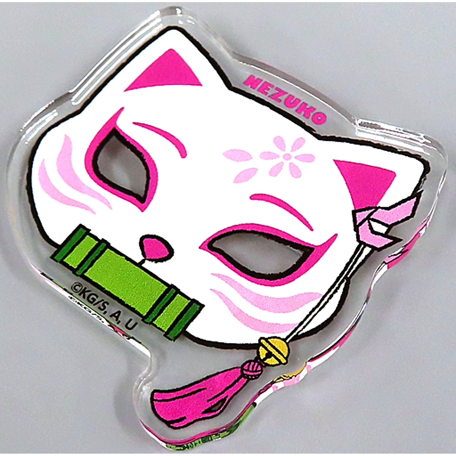 Nezuko Kamado Demon Slayer: Kimetsu no Yaiba Cat Shape Badge Collection in Namjatown Ikoi no Sato Meguri [USED]