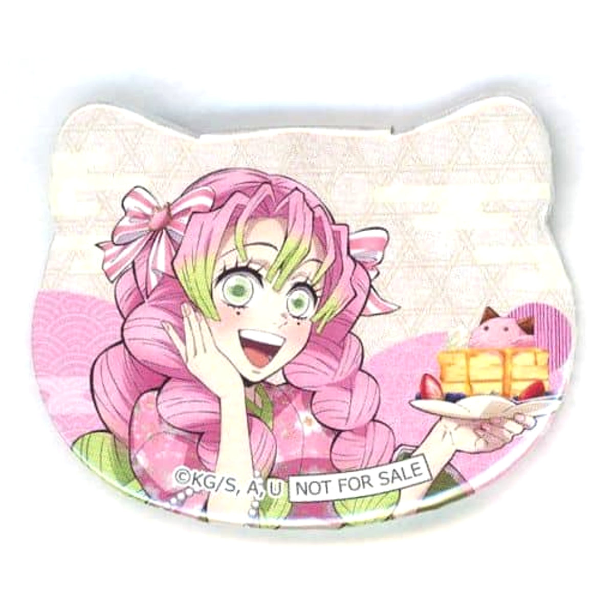 Demon Slayer: Kimetsu no Yaiba Mitsuri Kanroji Newly Drawn Cat-Shaped Button Namja Town: Ikoi no Sato Meguri Limited Mini Game Karakuri Ningyo Yoriichi Zeroshiki Sento Kunren! Kamado Tanjiro / Karakuri Ningyo Sento Kunren! Tokito Muichiro / Mitsuri no Shi