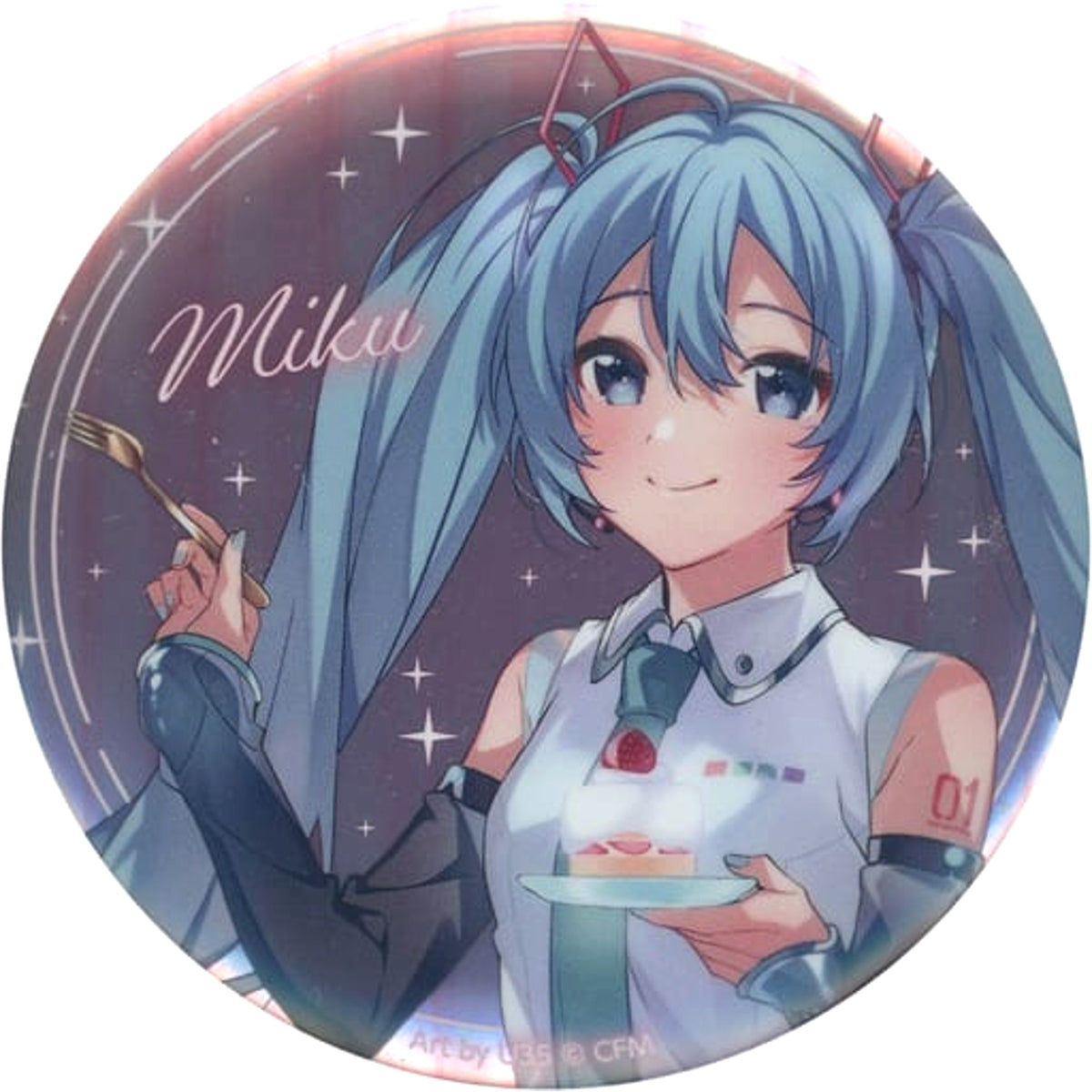 Hatsune Miku V3 VOCALOID Metallic Button Happy 16th Birthday LAWSON Limited [USED]