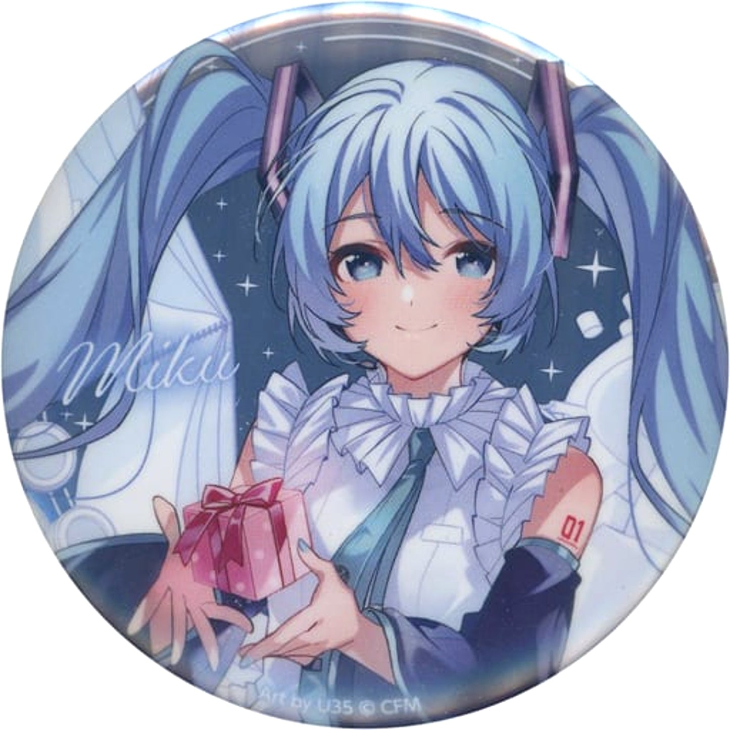VOCALOID Hatsune Miku 16th Metallic Can Badge Happy 16Th Birthday LAWSON Limited Buttons [USED]