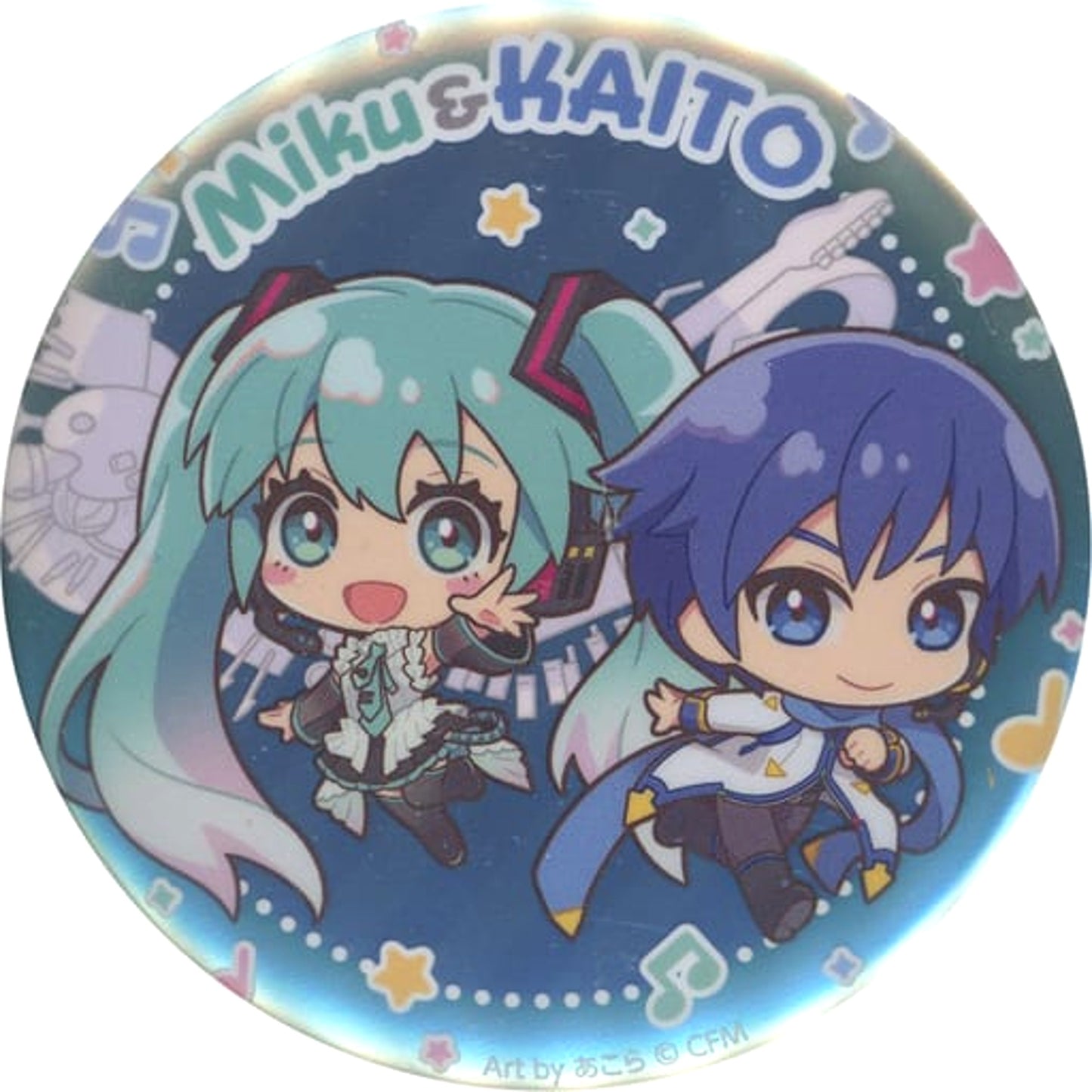 VOCALOID Hatsune Miku KAITO Metallic Can Badge Happy 16Th Birthday LAWSON Limited Buttons [USED]