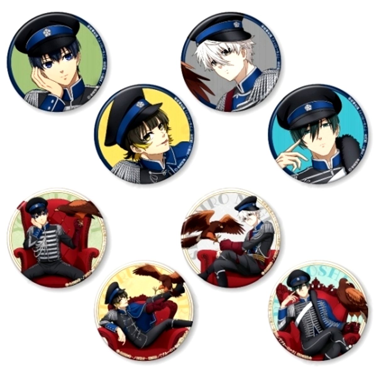 Set of 8 Blue Lock Trading Button [USED]
