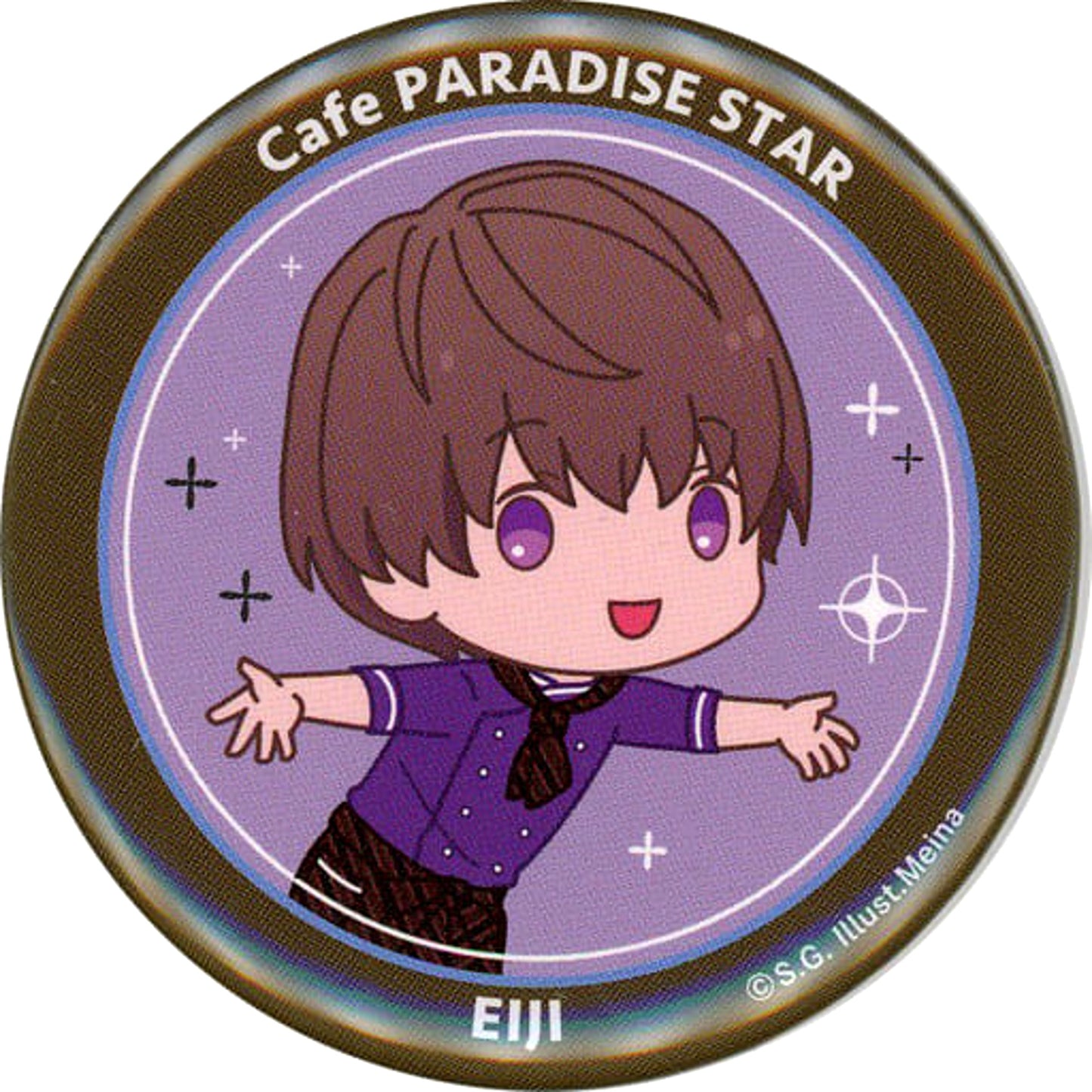 Uta no Prince Sama Eiji Otori Trading Can Badge RAGING Ver. Cafe Paradise Star Season 1-4 in Sweets Paradise Limited Buttons [USED]