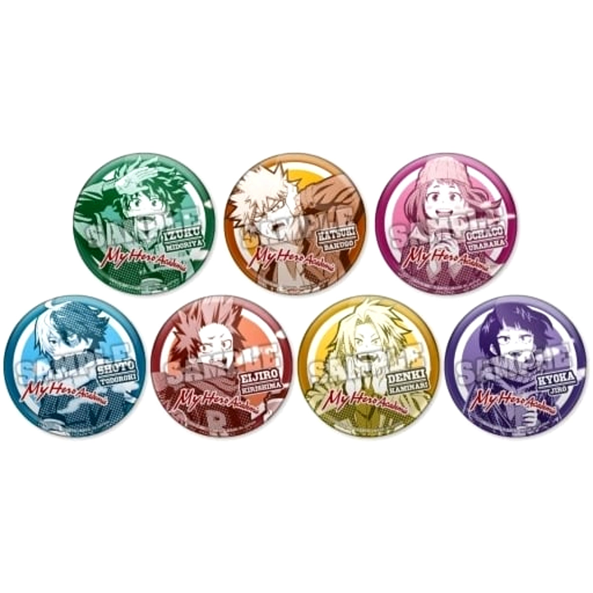 My Hero Academia Shoto Todoroki & Others Color Palette Holiday Can Badge All 7 Types Set Buttons [USED]