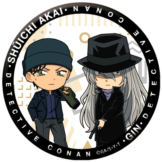 Shuichi Akai and Gin Detective Conan Character Button Collection [USED]